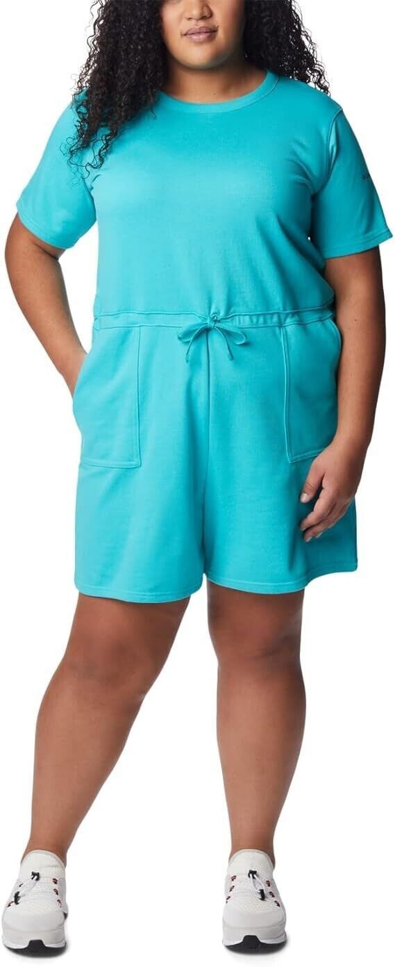 Columbia Columbia AW7503 Trek French Terry Romper Bright Aqua ( 2X ) Size 36" / US 14 / IT 50 - 1 Thumbnail