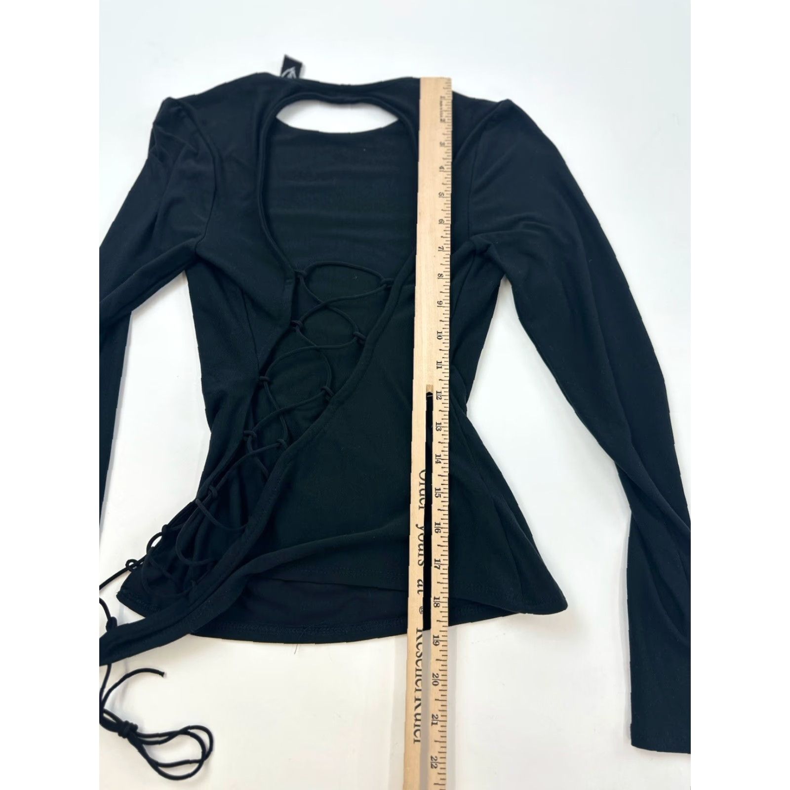 Vintage Windsor Shirt Women’s Small Black Open Back Strappy Tie Shirt Size S / US 4 / IT 40 - 6 Thumbnail