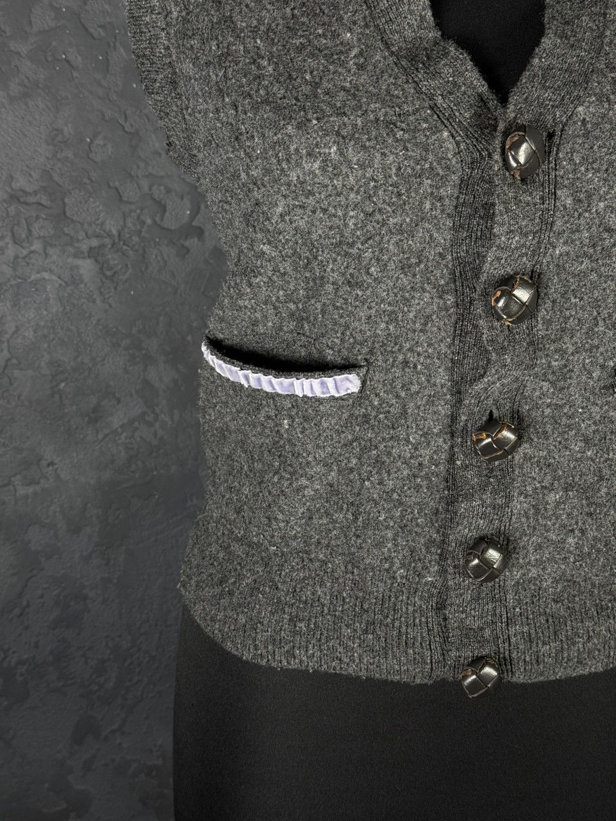 Maison Margiela Maison Margiela Wool Short Sleeve Cardigan Sweater Size S / US 4 / IT 40 - 3 Thumbnail