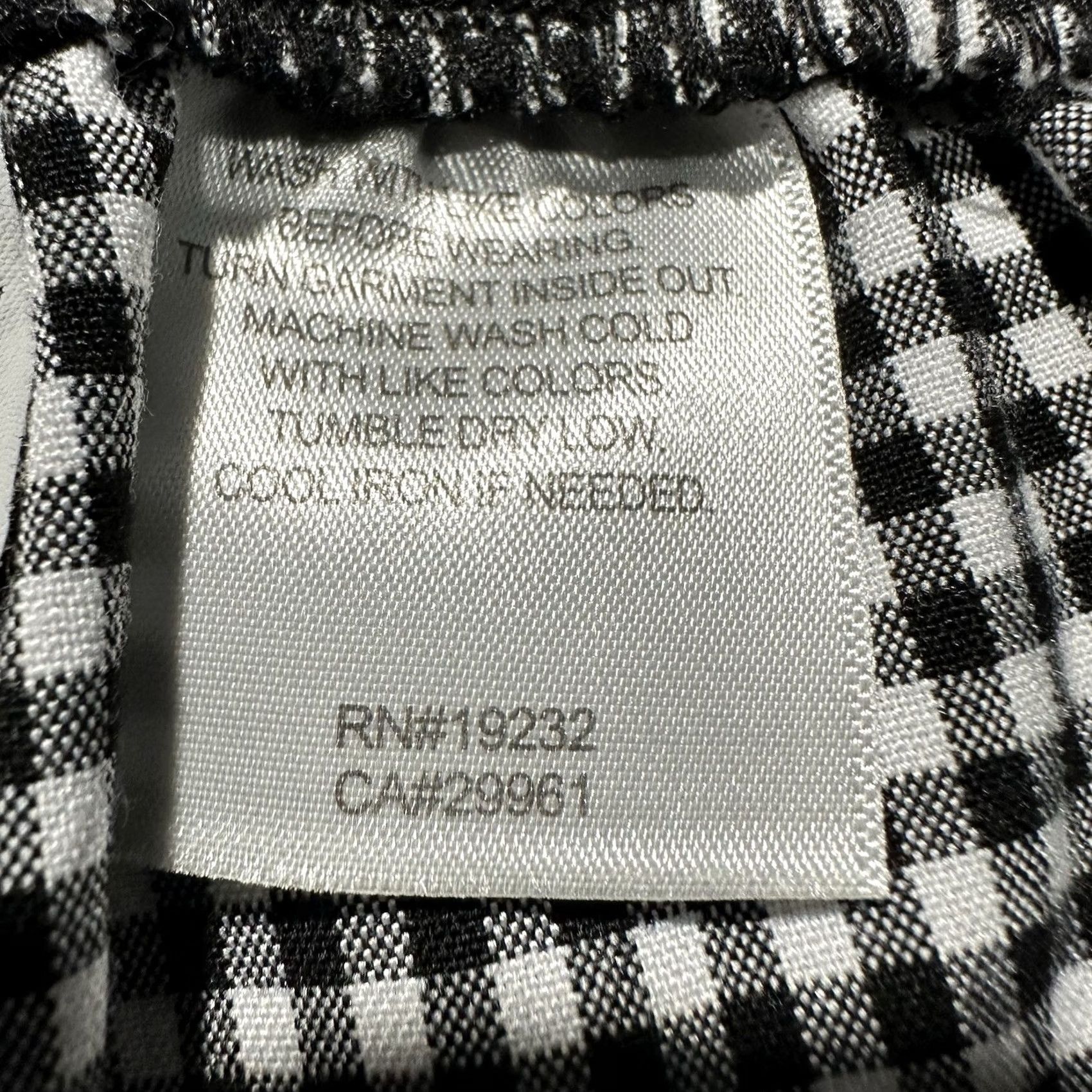 Vintage Alfred Dunner Pants Womens 16 Black Capri White Gingham Elastic Waist Cropped Size 38" / US 16 / IT 52 - 5 Thumbnail