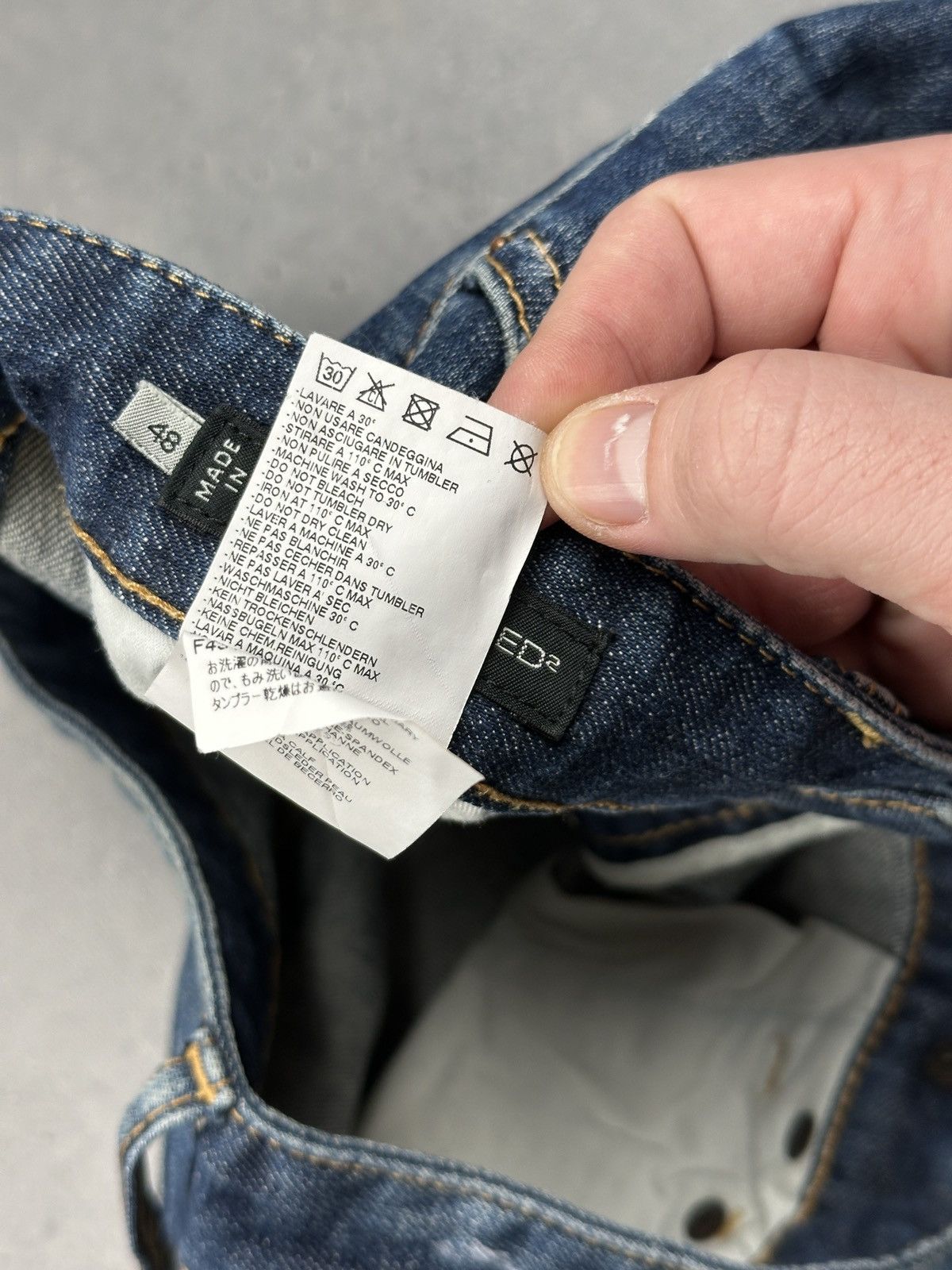 Dsquared2 Dsquared2 Distressed Patchwork Denim Jeans Military Pocket Size US 33 - 14 Thumbnail