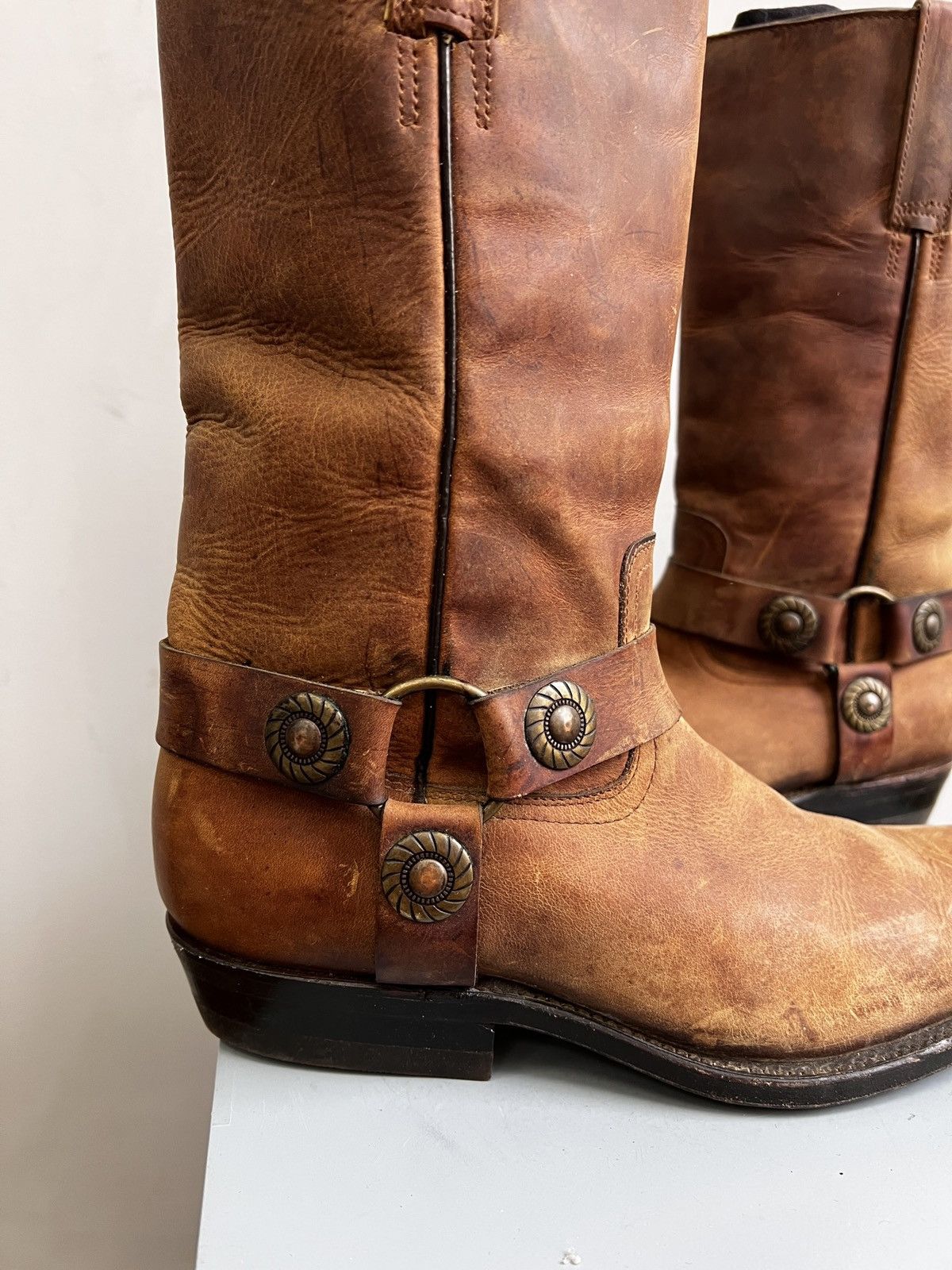 Guidi × Western Rise WESTERN AVANT GARDE RARE BOOTS Harley Davidson STYLE MOTO Size US 8 / IT 38 - 11 Thumbnail