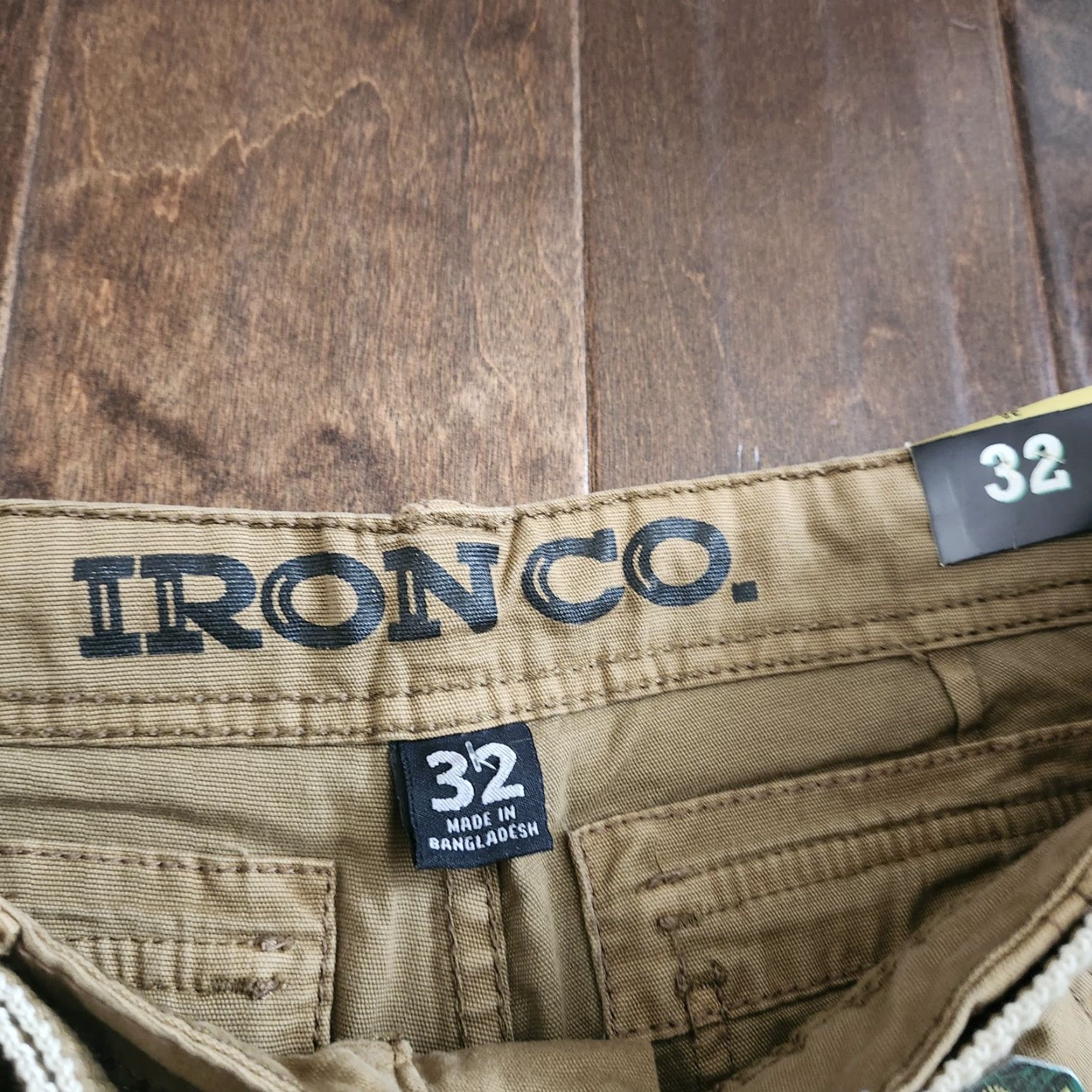 Vintage Iron Co. Cargo Shorts Men 32 Tan Belted Regular Cotton Spandex NWT Garment Dye Button Belted Classic Outdoor Summer Spring Fall Travel Workwear Brown Size US 32 / EU 48 - 7 Thumbnail