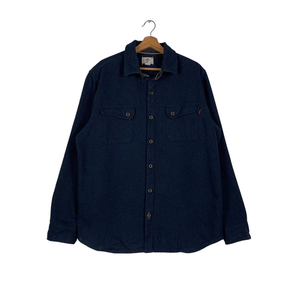Timberland TIMBERLAND Poly Wool Flannel Shirt #1361-C61 Size US XL / EU 56 / 4 - 1 Thumbnail