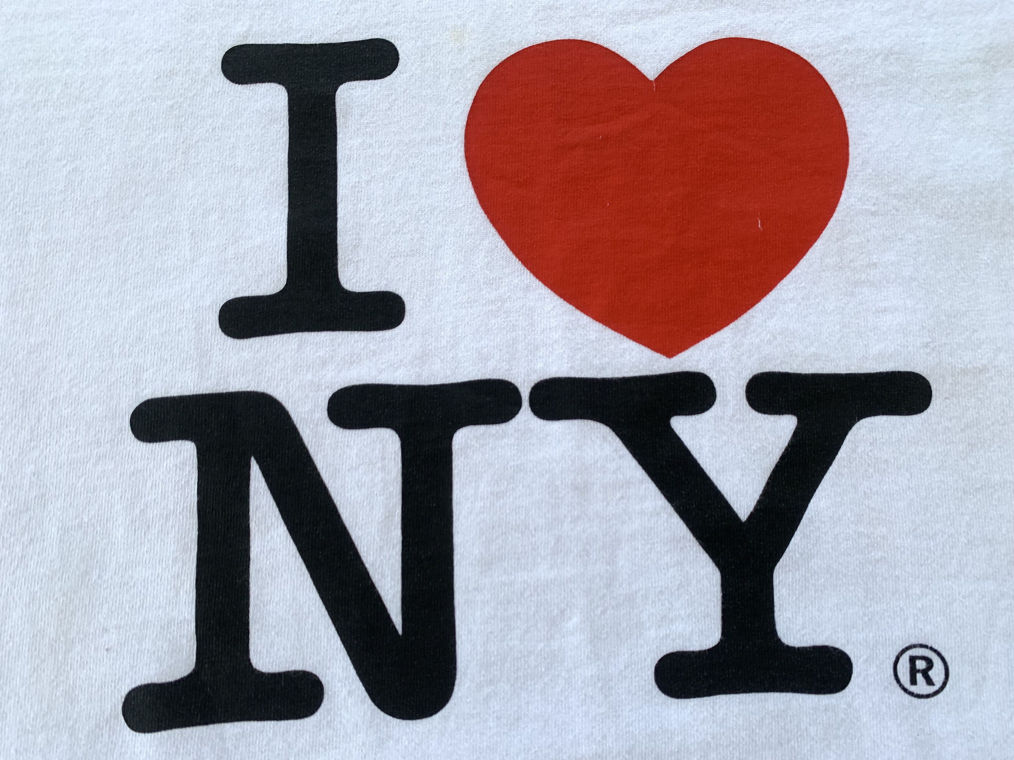 Fruit Of The Loom Vintage I love New York White Big Logo T-Shirt Size US M / EU 48-50 / 2 - 5 Thumbnail