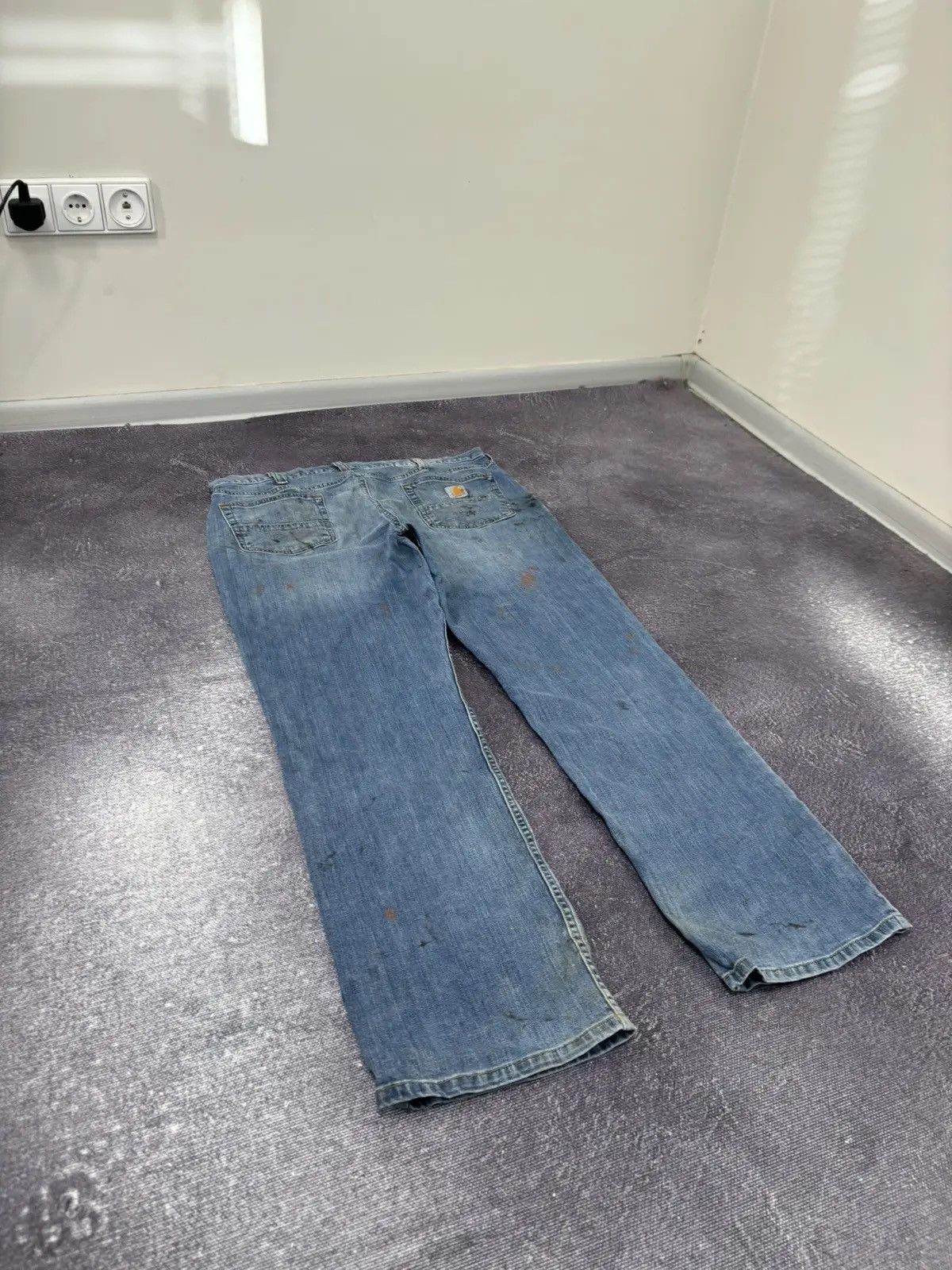 Carhartt × Vintage Vintage Carhartt Faded Blue Relaxed Fit Painted Hype Jeans Size US 38 / EU 54 - 3 Thumbnail