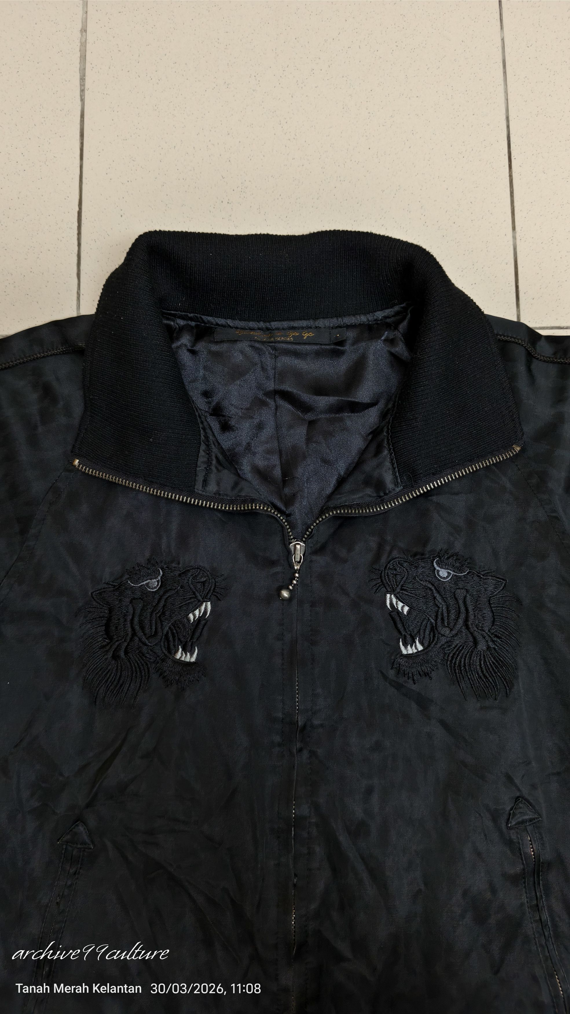 Japanese Brand Vintage Yankee A Go Go "Tiger" Sukajan Track Jacket embroid Size US XS / EU 42 / 0 - 16 Thumbnail