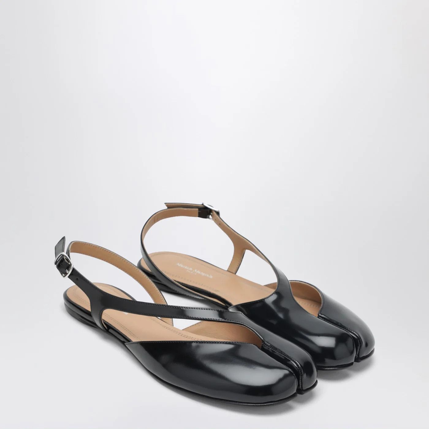 Maison Margiela o1d2blof0426 Leather Tabi Slingback Sandals in Black Size US 9.5 / IT 39.5 - 2 Thumbnail