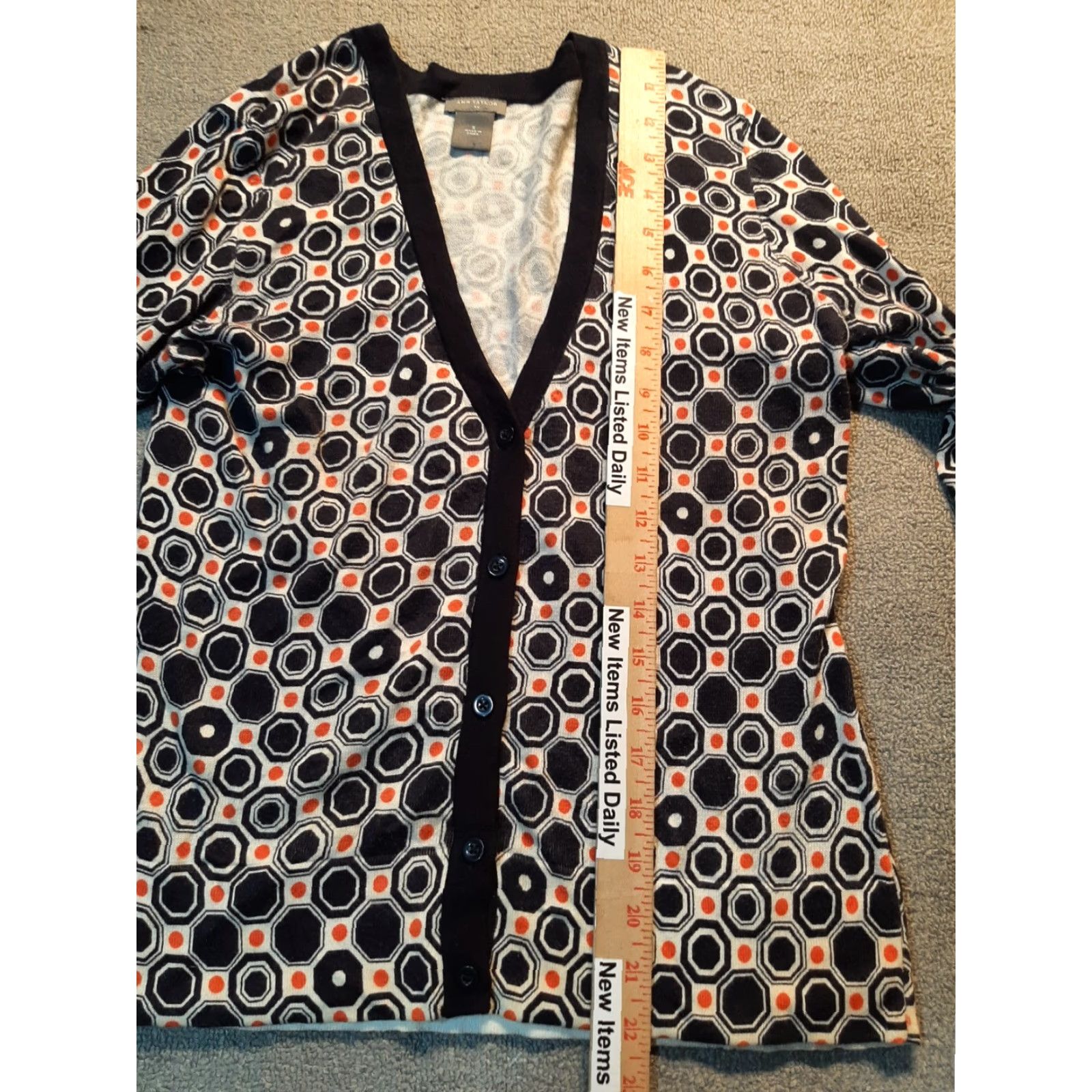 Ann Taylor Ann Taylor Sweater Cardigan Women Small S Blue White Button Up Long Sleeve Size S / US 4 / IT 40 - 5 Thumbnail