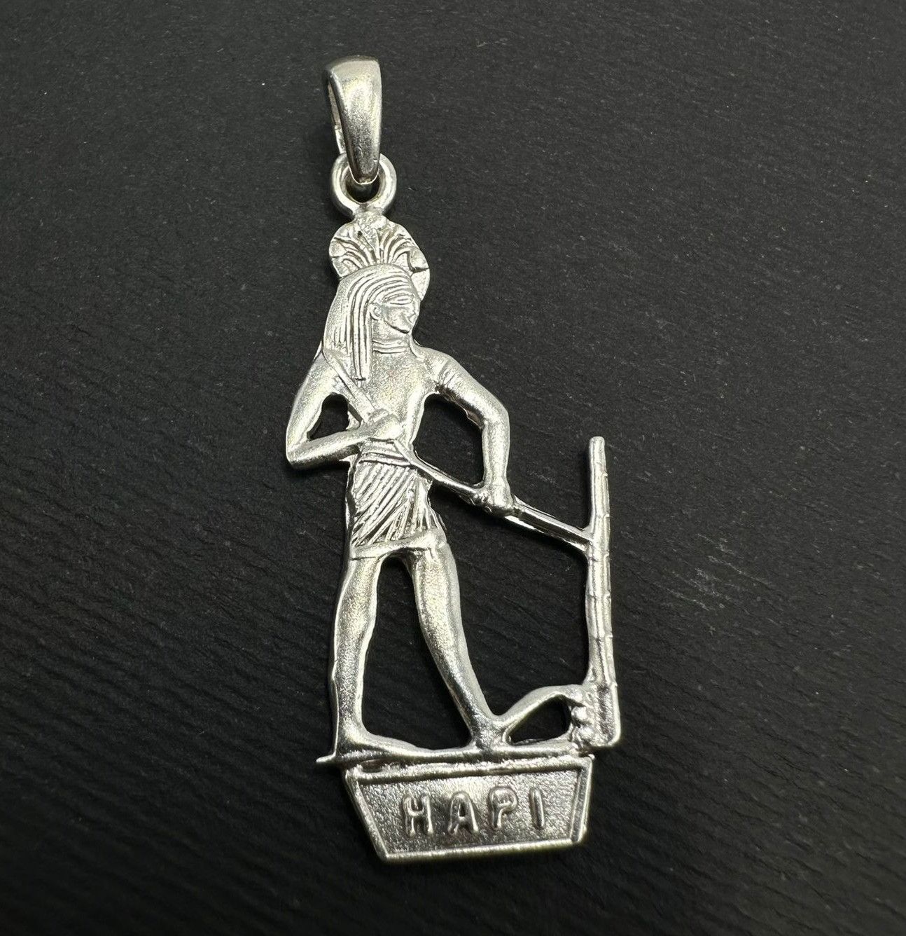 Sterling Silver Vintage 925 Sterling Silver Ancient Egyptian Pendant Size ONE SIZE - 3 Thumbnail