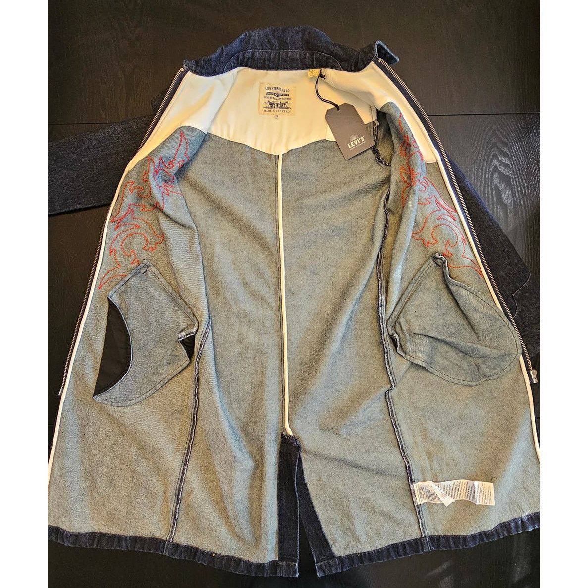 Levi's NWT Levi's Denim Empire Western Coat Long Jacket XS Size XS / US 0-2 / IT 36-38 - 13 Thumbnail