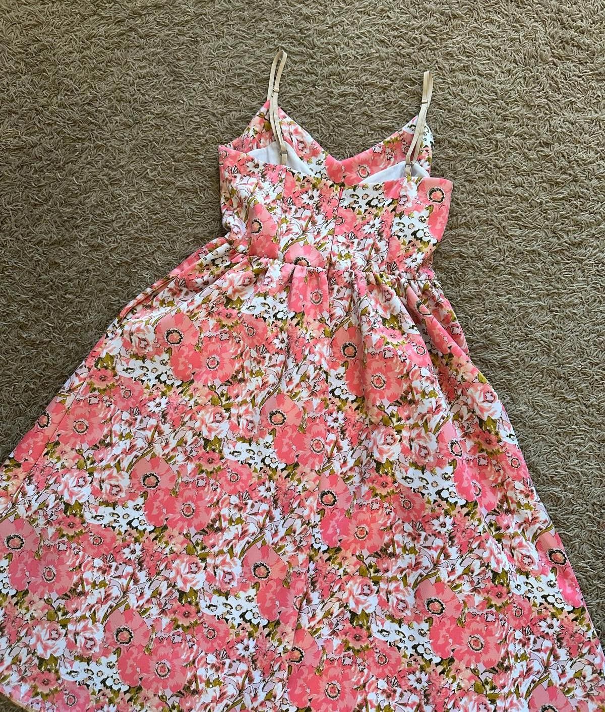 Designer Floral Summer Dress - Perfect for Any Occasion Size ONE SIZE - 5 Thumbnail