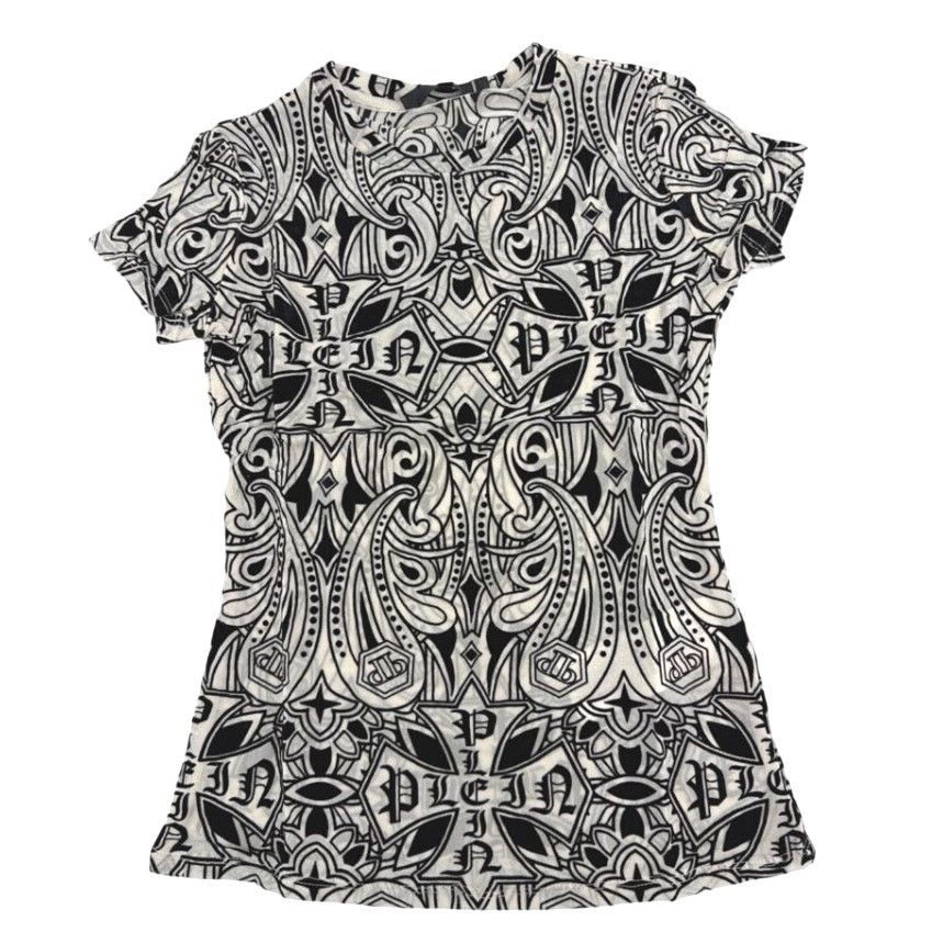 Philipp Plein Philipp Plein Nude Pink Gothic Tulle Sexy Pure Fit T-Shirt L Size L / US 10 / IT 46 - 6 Thumbnail