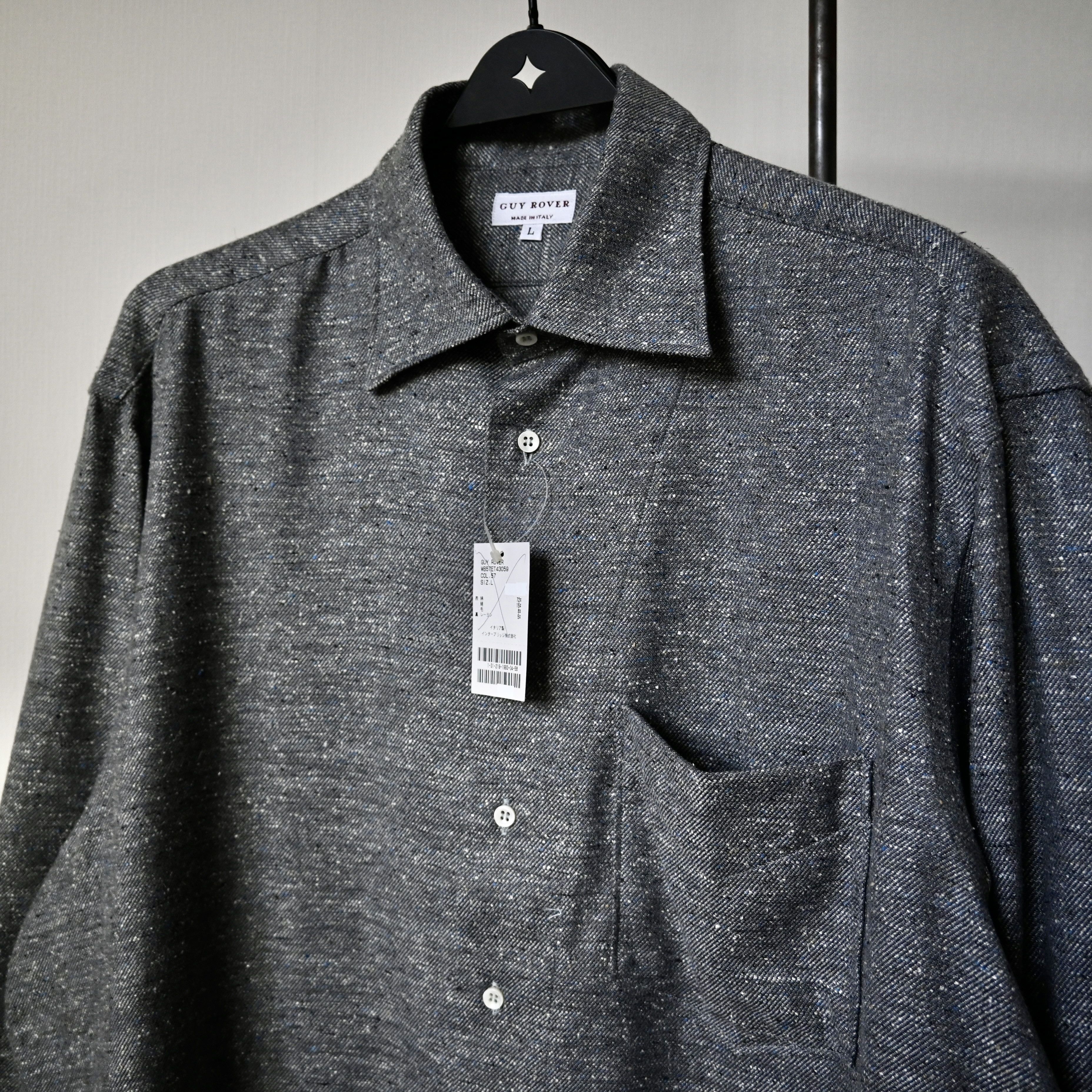 Guy Rover 1990s GUY ROVER nepped fabric square hem shirt made in Italy Size US L / EU 52-54 / 3 - 10 Thumbnail