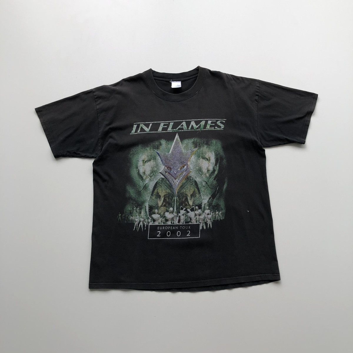 Band Tees In Flames Reroute Remain 2002 European Tour Vintage T-Shirt Size US XL / EU 56 / 4 - 1 Thumbnail