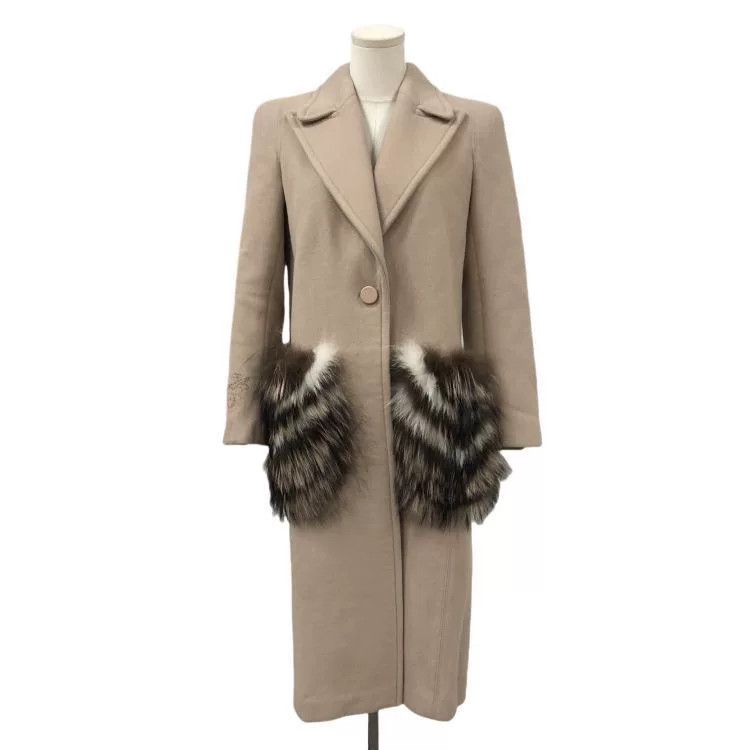 Fendi fendi coat with fox fur pockets Size US M / EU 48-50 / 2 - 1 Thumbnail
