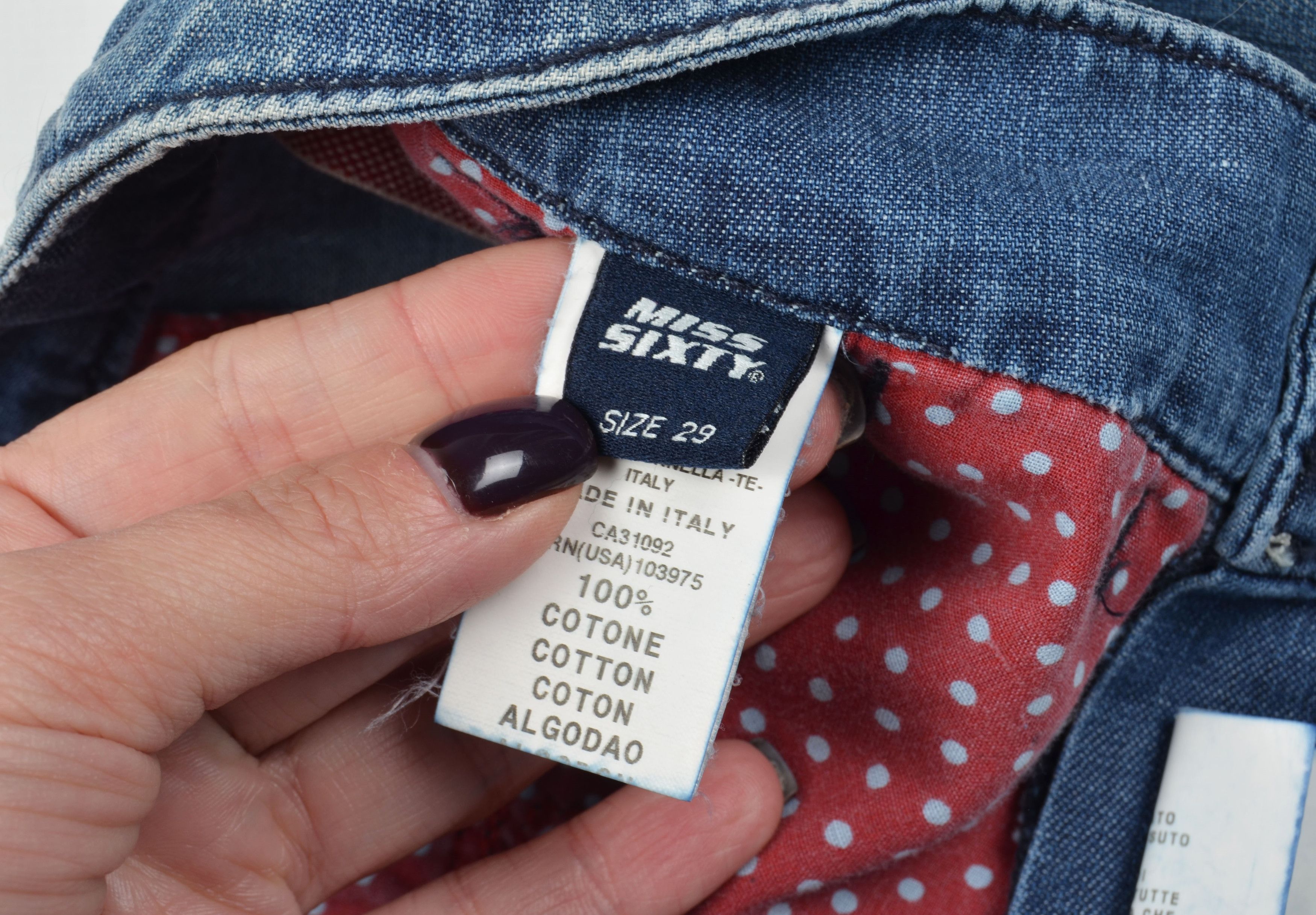 Designer × Miss Sixty Miss Sixty Y2K Coquette Blue Denim Ducky Hot Pants Shorts Size 29" - 9 Thumbnail