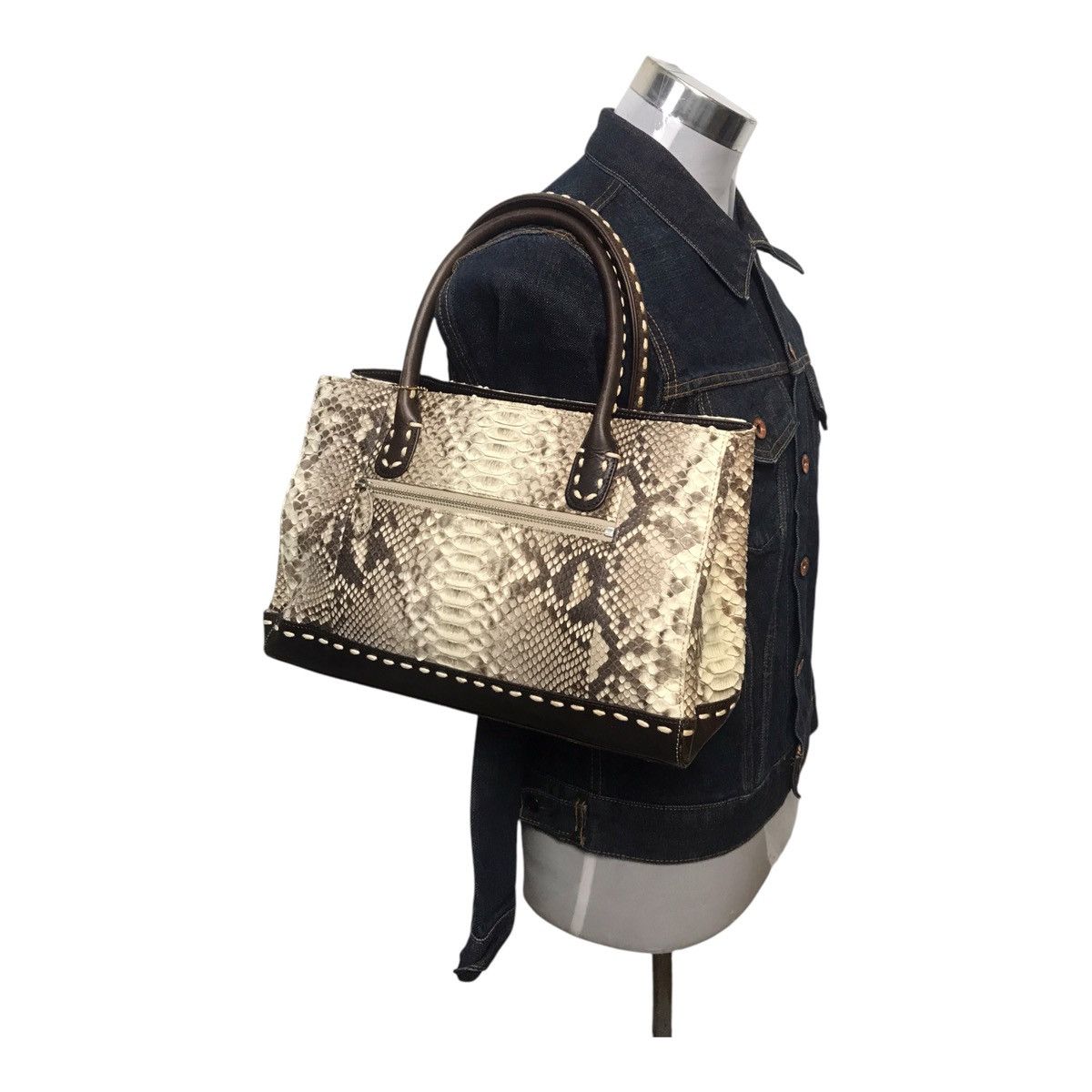 Handmade × Hysteric Glamour × Japanese Brand Thorough Brace python Skin Handbag Size ONE SIZE - 1 Thumbnail