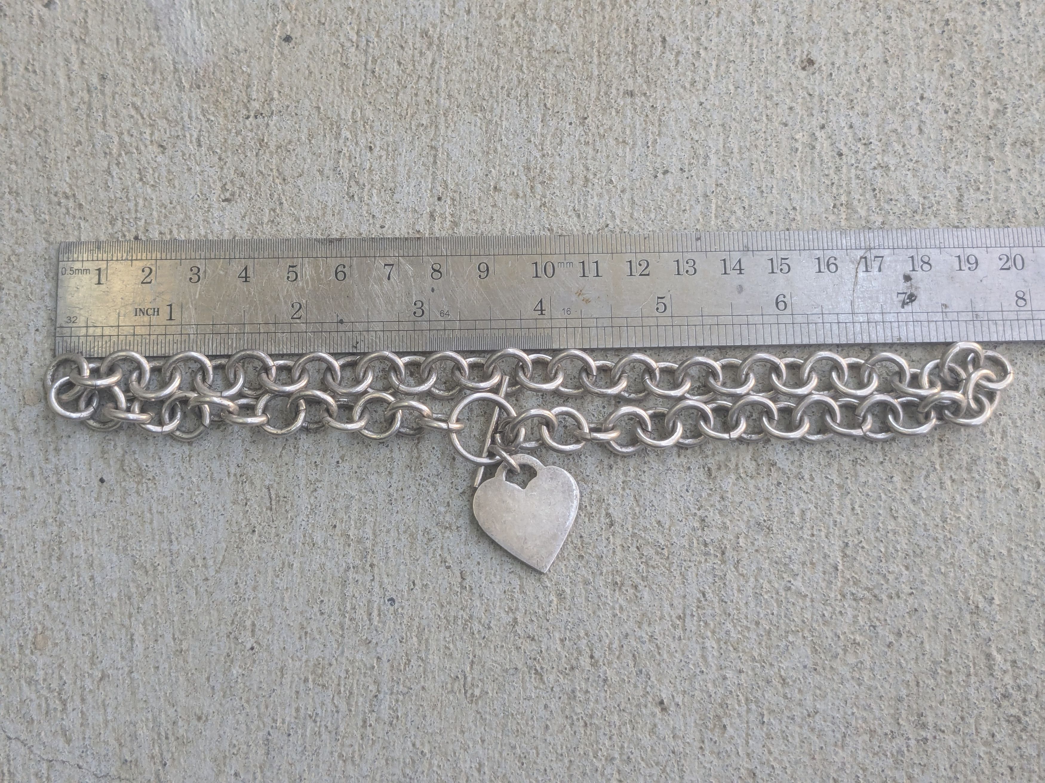 Jewelry Vintage Sterling Silver Choker Necklace Heart Round 16" Size ONE SIZE - 11 Thumbnail