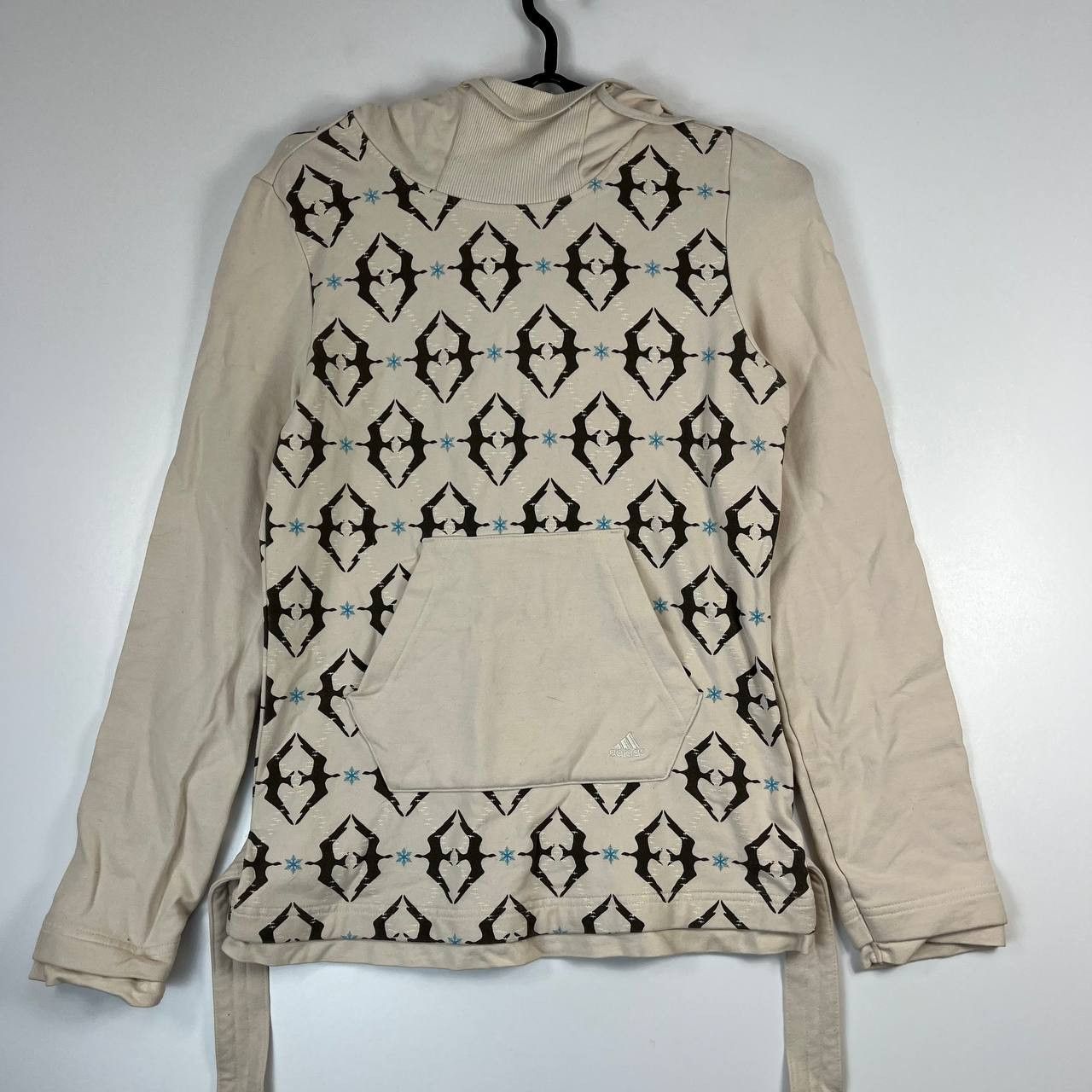 Adidas Adidas Womens Hoodie Sweatshirt Cream Graphic Pullover Sz M Size M / US 6-8 / IT 42-44 - 1 Thumbnail