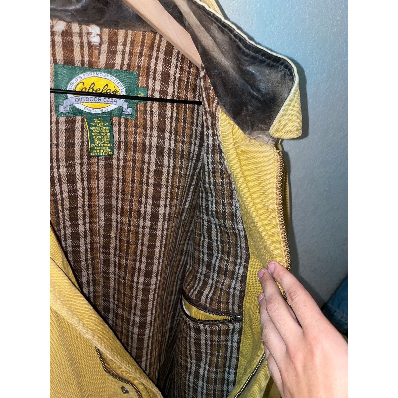 Cabelas Vintage Cabelas Work Jacket Outdoor Gear Nubuck Nylon VTG XL Size US XL / EU 56 / 4 - 10 Thumbnail