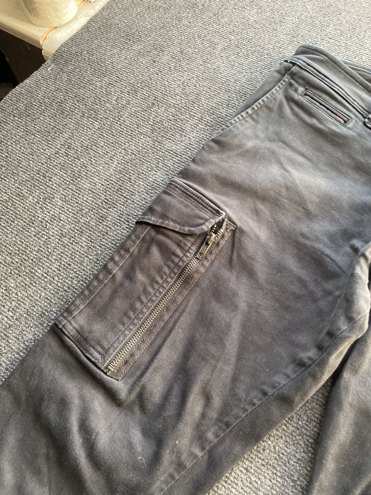 Diesel 🔥Opium Punk Diesel cargo black faded opium pants Size US 33 - 20 Thumbnail