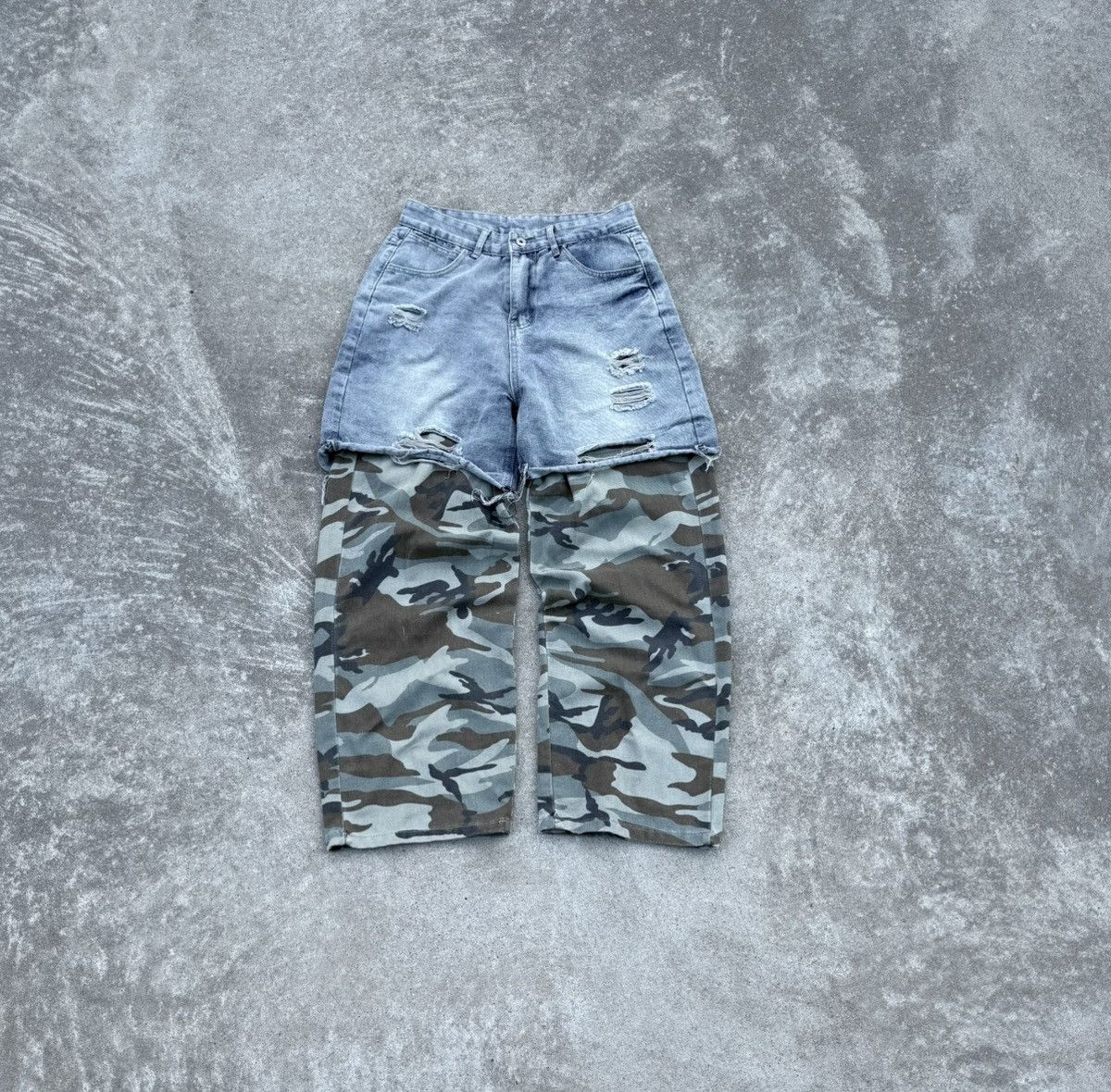 Vintage Vintage Y2K avantgarde streetwear oversized wide track jeans Size US 32 / EU 48 - 2 Thumbnail
