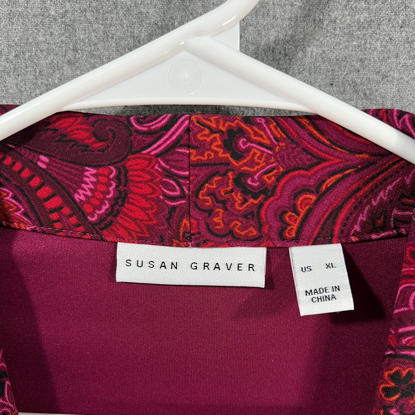 Other Susan Graver Printed Regular Liquid Knit A-Line Dress Size XL / US 12-14 / IT 48-50 - 3 Thumbnail