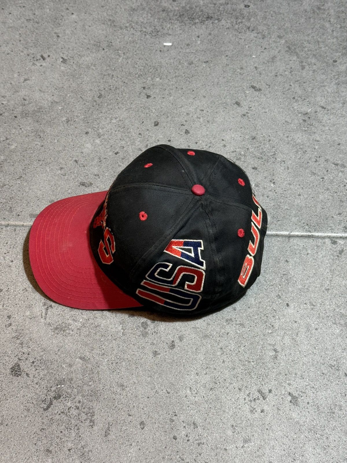 NBA Rare Hat Vintage Chicago Bulls NBA Snapback USA logo 90s Size ONE SIZE - 4 Thumbnail