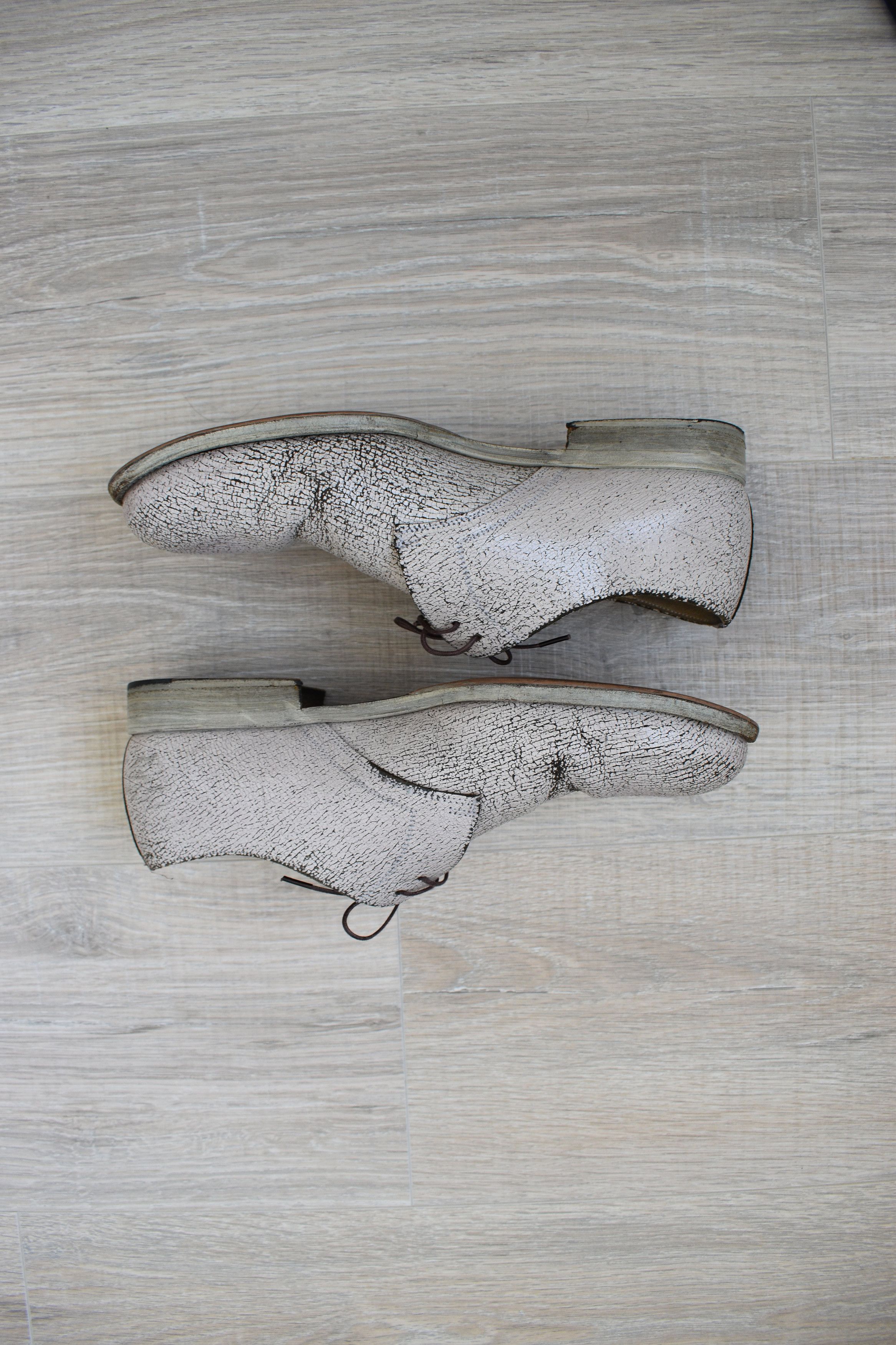 Helmut Lang aw98 Painted Cracked Paint Painter Derbies