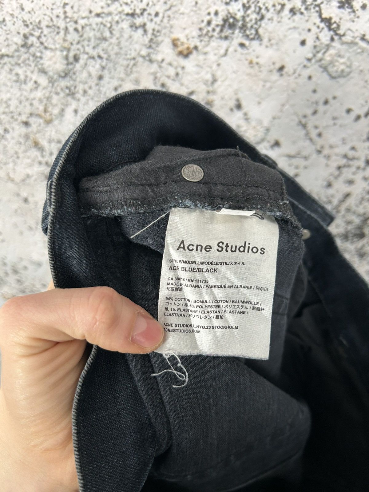 Acne Studios Acne Studios Ace Blue/Black Avantgarde Denim Grunge Designer Size US 29 - 5 Thumbnail