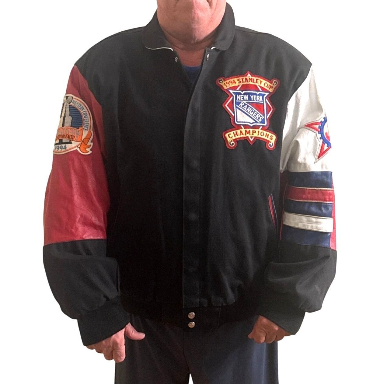 Jeff Hamilton 1994 NHL Rangers Stanley Cup Champions Jacket XL Jeff Hamilt Size US XL / EU 56 / 4 - 1 Thumbnail