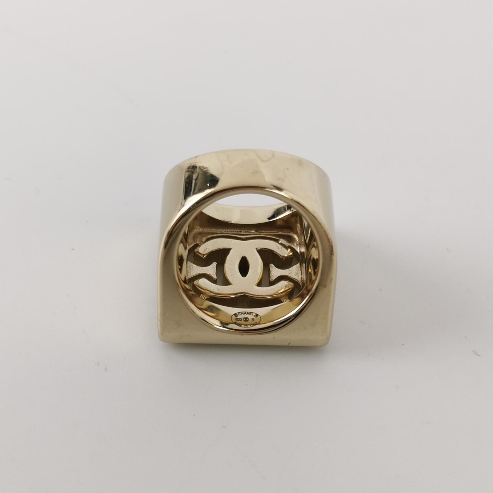 Chanel Chanel (22S) Crystal Letter Double C Square Ring Size 12 -z Size ONE SIZE - 4 Thumbnail