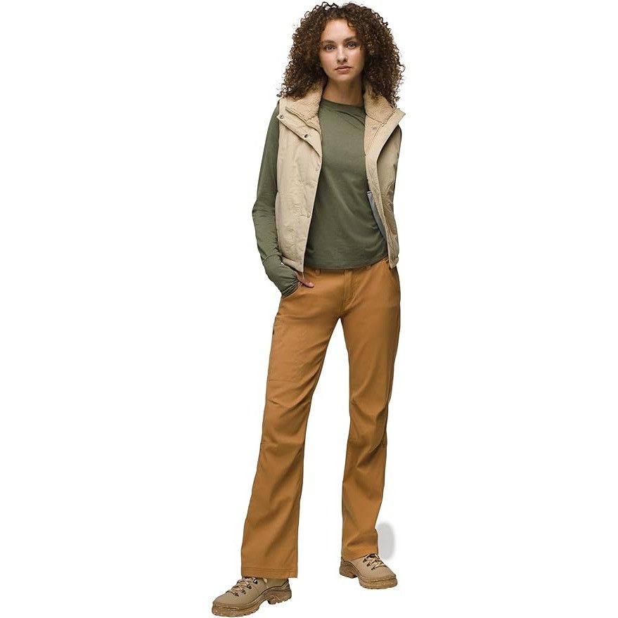 Prana NWT PrAna Halle Pants Women's 8 Short Tan Snap Roll Up Quick Size 30" / US 8 / IT 44 - 1 Thumbnail