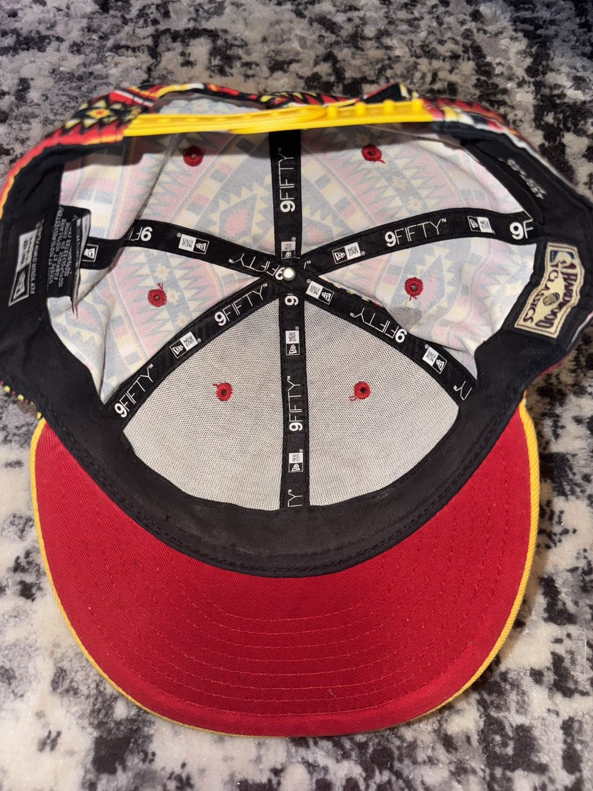 New Era New Era Houston Rockets Southwest Pattern Snapback Hat Size ONE SIZE - 4 Thumbnail