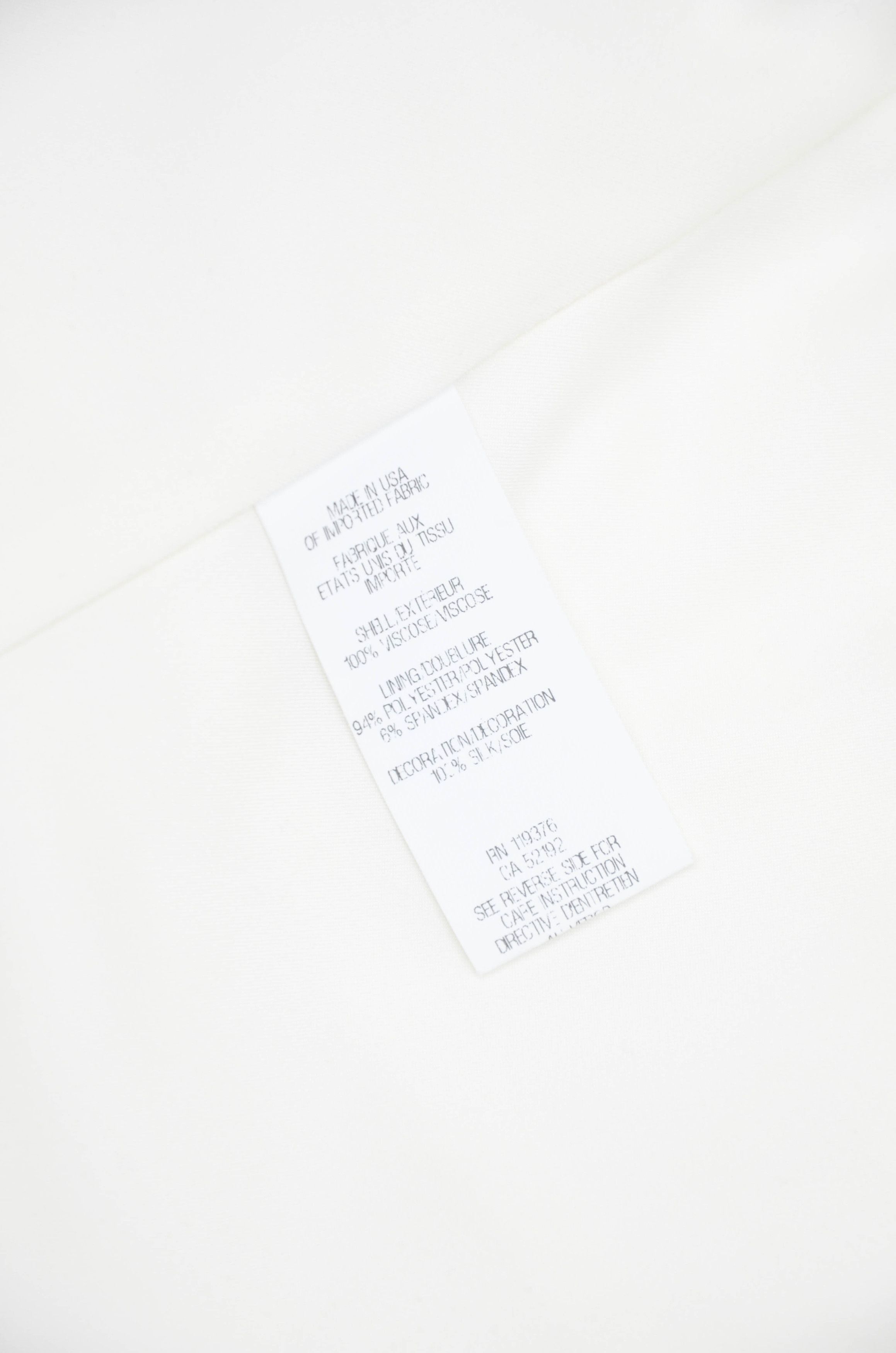 Helmut Lang Helmut Lang Vintage White Viscose Blazer – Size 8 Size M / US 6-8 / IT 42-44 - 11 Thumbnail