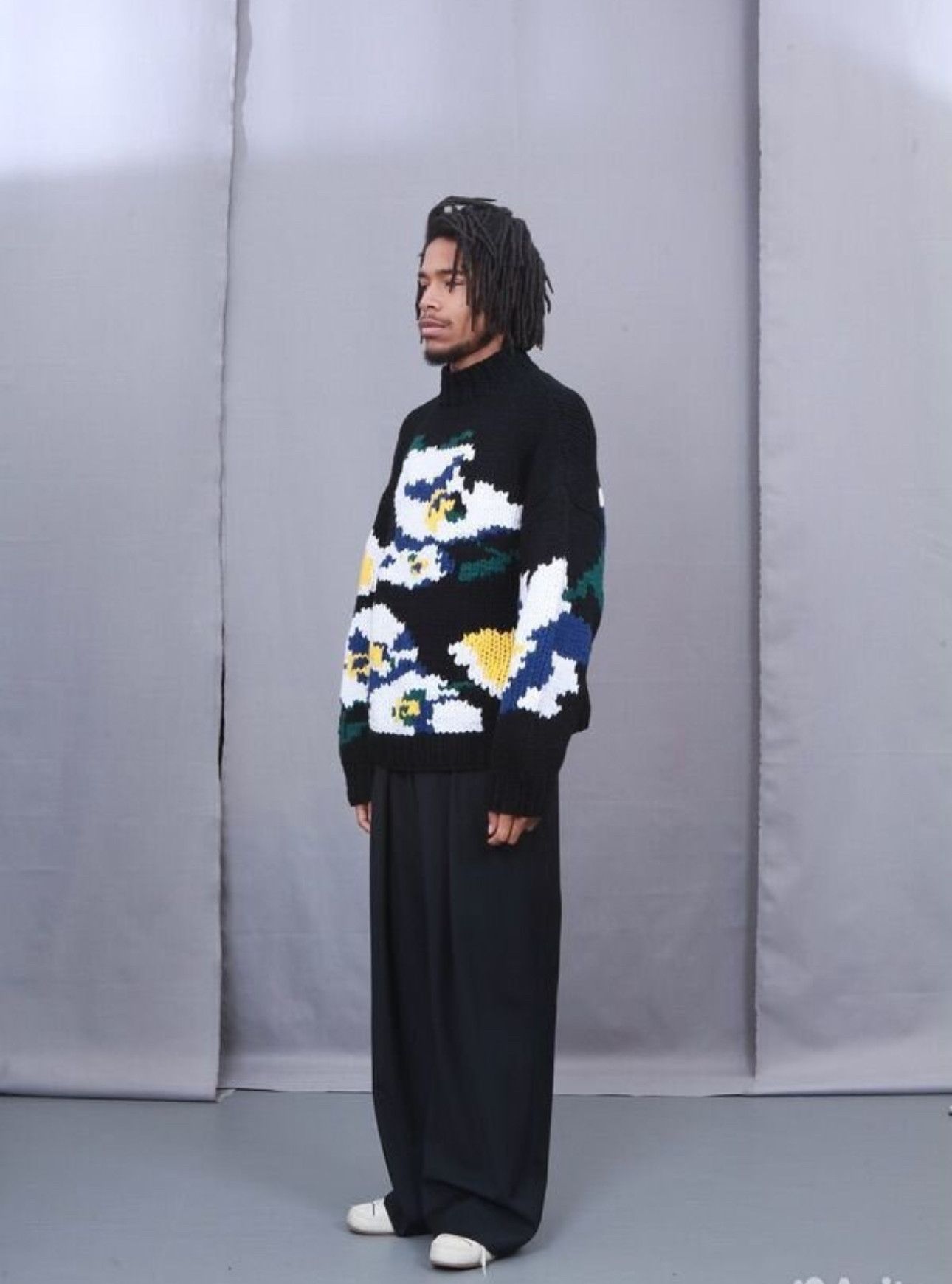 Etudes Floral Jacquard Knit Sweater In Black Size US M / EU 48-50 / 2 - 5 Thumbnail