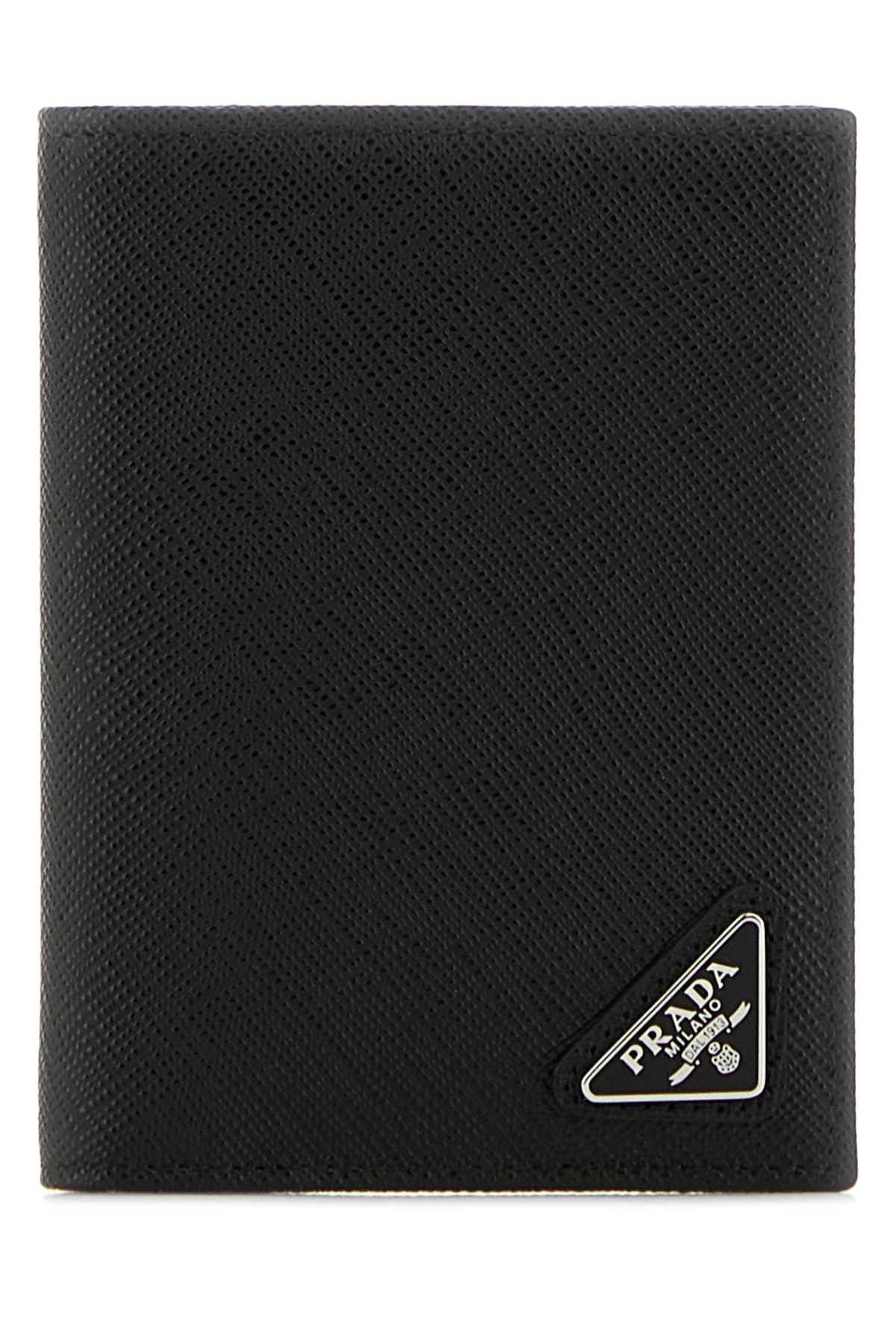 Prada Black Leather Card Holder Size ONE SIZE - 1 Thumbnail