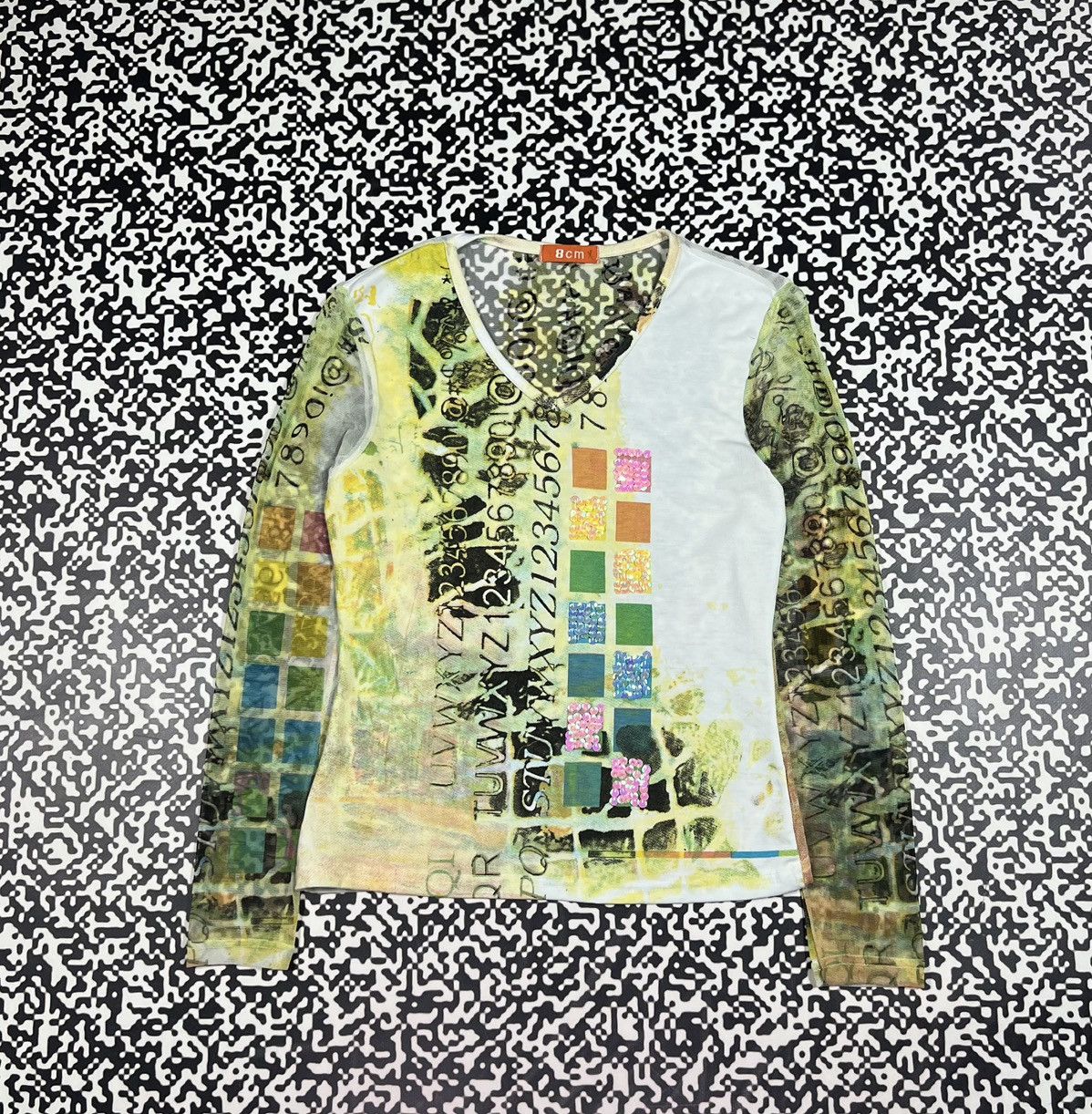 Japanese Brand Vintage Y2K Japanese Mesh Monogram Retro Sexy Longsleeve Size M / US 6-8 / IT 42-44 - 2 Thumbnail