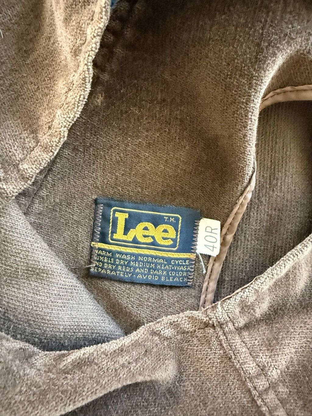 Lee 70s Lee Brown Brushed Cotton Vest M Size US M / EU 48-50 / 2 - 6 Thumbnail