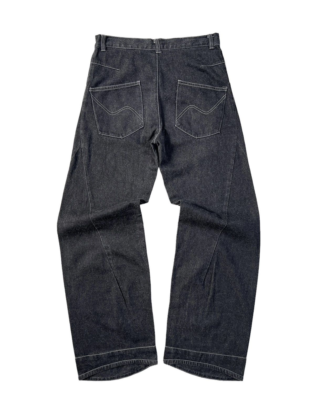 BERNINGS SHO Bernings Sho Wide Leg Reconstructed Jeans Size US 31 - 2 Thumbnail