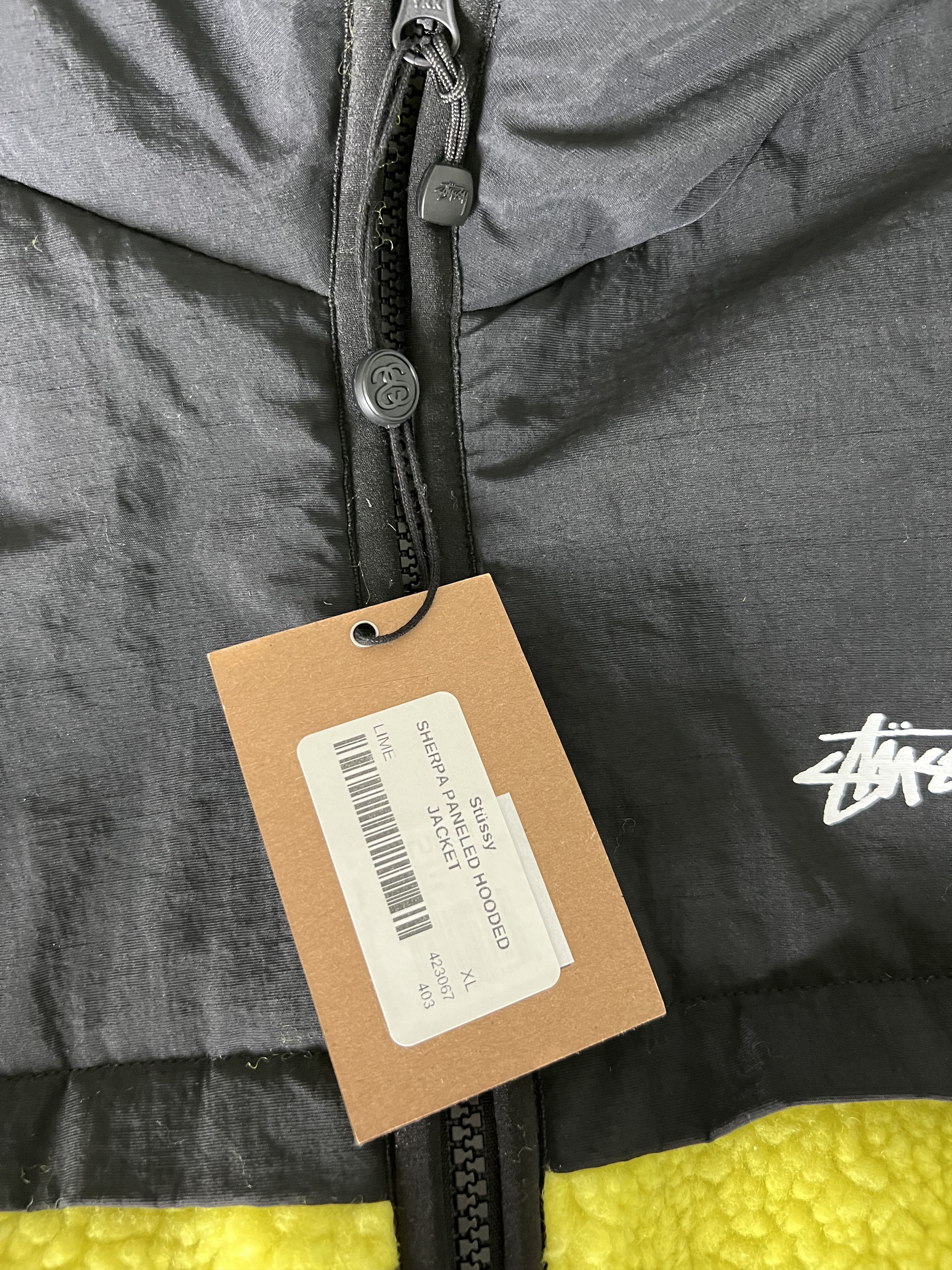 Stussy Stussy Sherpa Paneled Hooded Jacket in Lime Size US XL / EU 56 / 4 - 7 Thumbnail