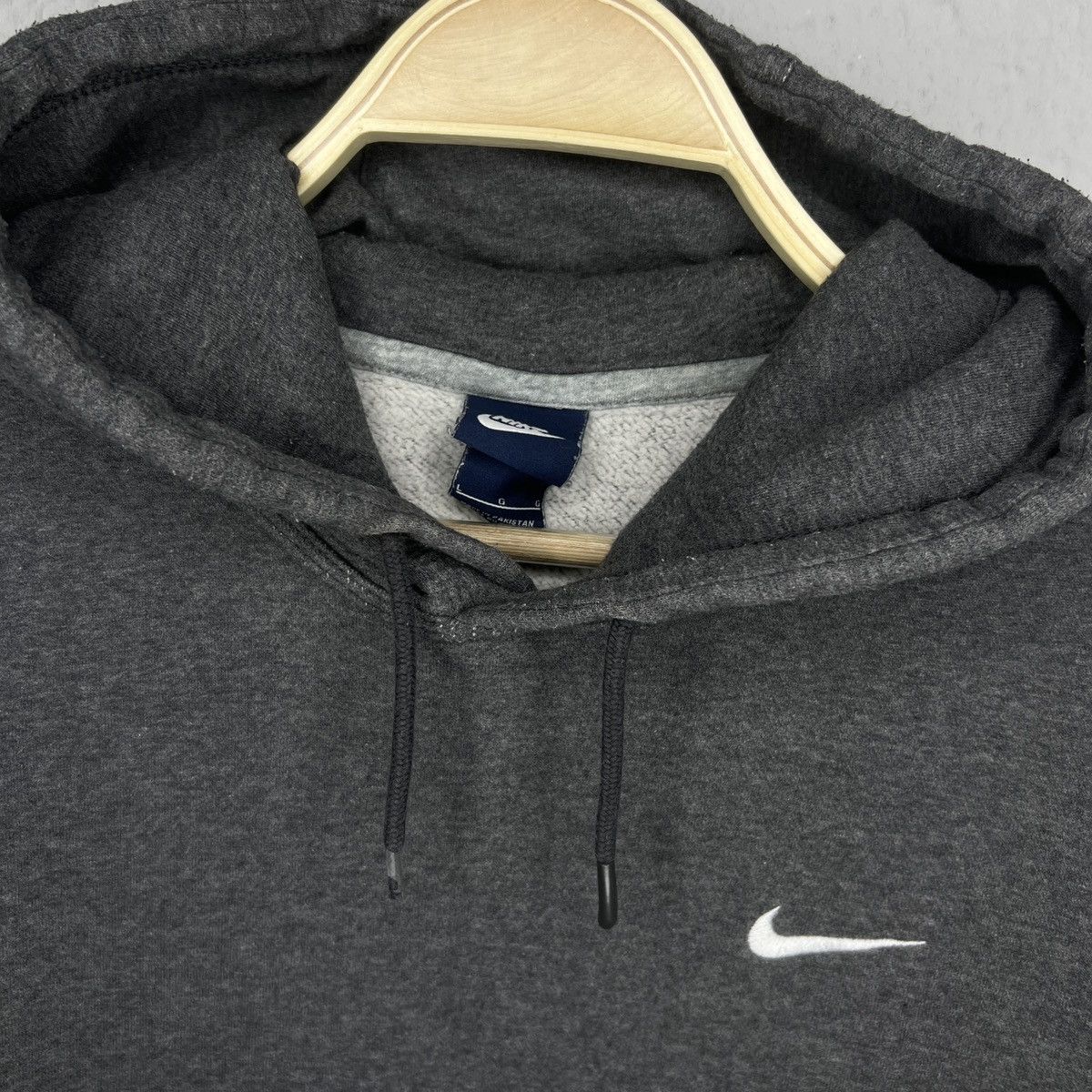 Nike × Vintage Vintage Nike Hoodie Grey Logo Swoosh Boxy 90s Y2K Size US M / EU 48-50 / 2 - 4 Thumbnail