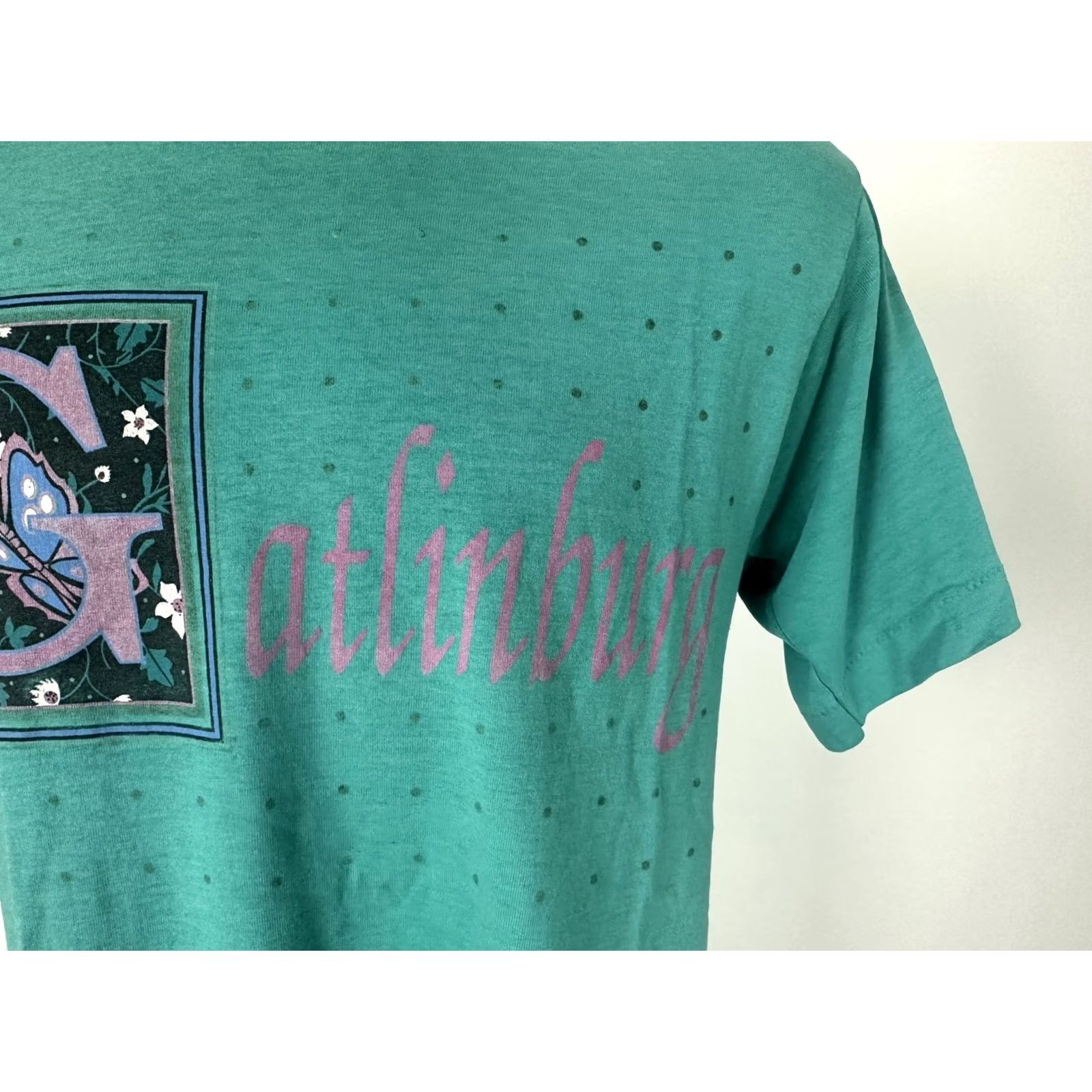 Fruit Of The Loom VINTAGE Gatlinburg T-Shirt M Fruit of the Loom Unisex Adults Cotton Polyester Teal Green 90s 90s Shirt Casual Hipster Grunge Size US M / EU 48-50 / 2 - 6 Thumbnail