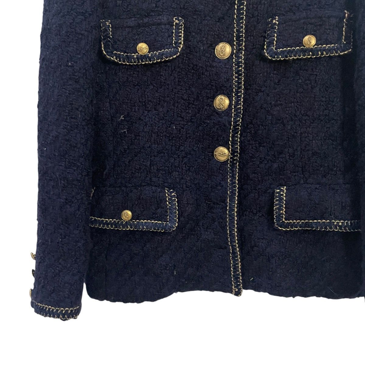 Japanese Brand Vintage A Voir Pour Homme Tweed Jacket Size M / US 6-8 / IT 42-44 - 3 Thumbnail