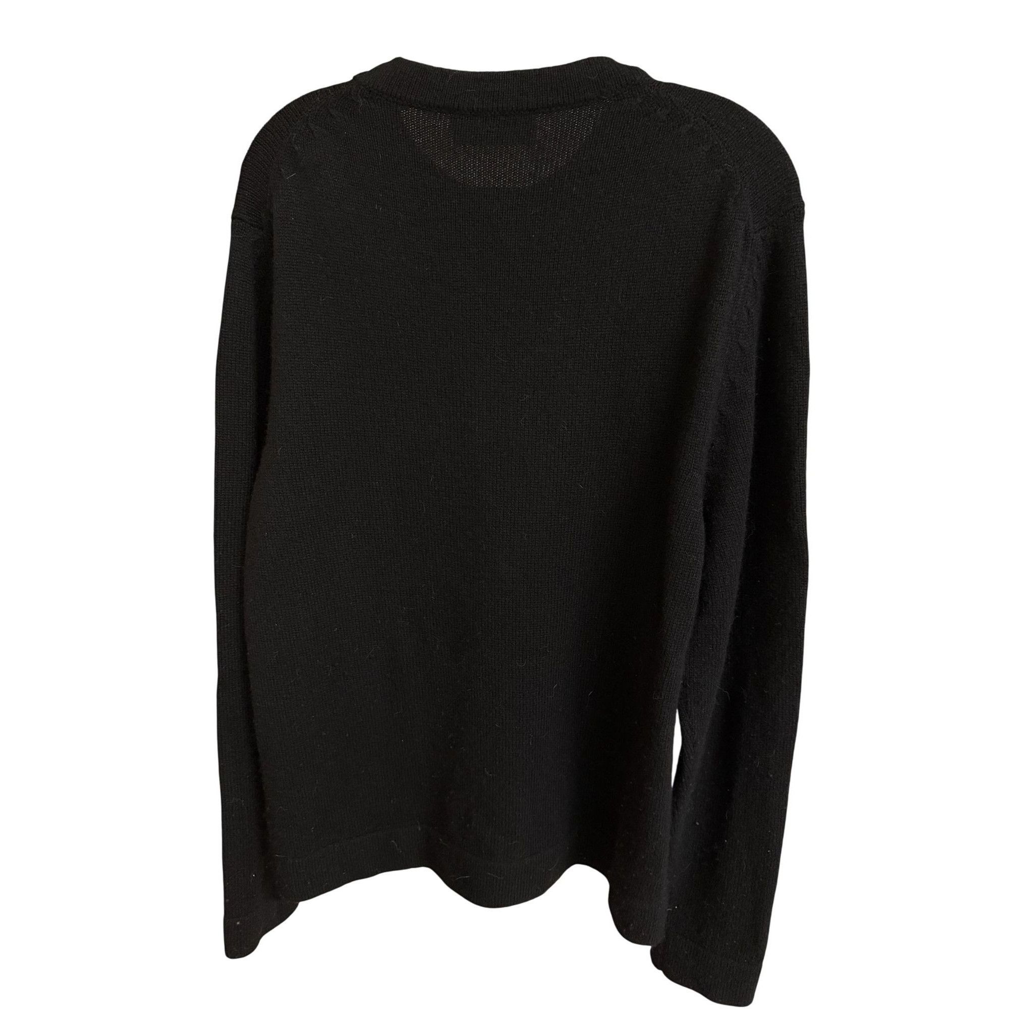 Dior Christian Dior Couture Black Embroidered Cashmere & Viscose Size M / US 6-8 / IT 42-44 - 2 Thumbnail