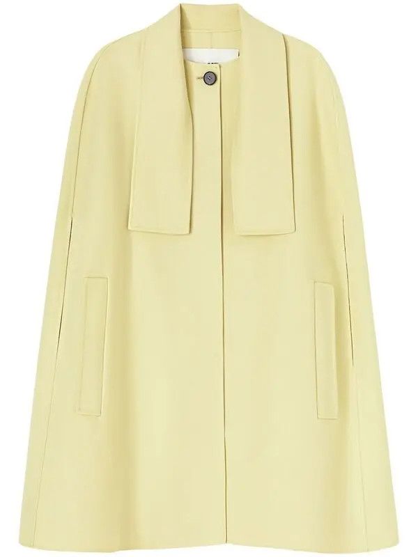 Jil Sander o1y0925 Size : 0 US / Cashmere Cloak in Lime Green Size ONE SIZE - 1 Thumbnail