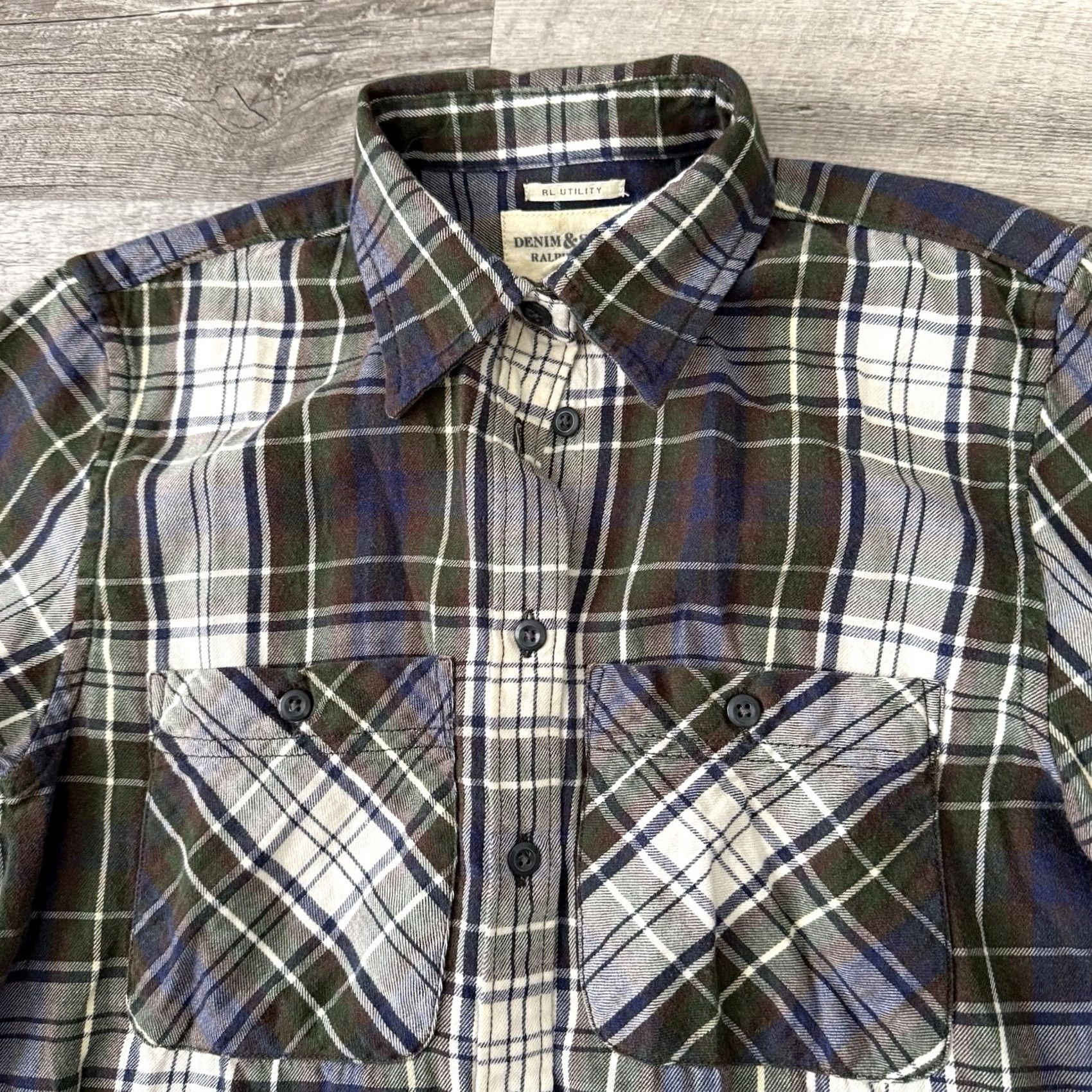Vintage Denim & Supply Ralph Lauren RL Utility Shirt Small Plaid Button Up Womens Size S / US 4 / IT 40 - 7 Thumbnail