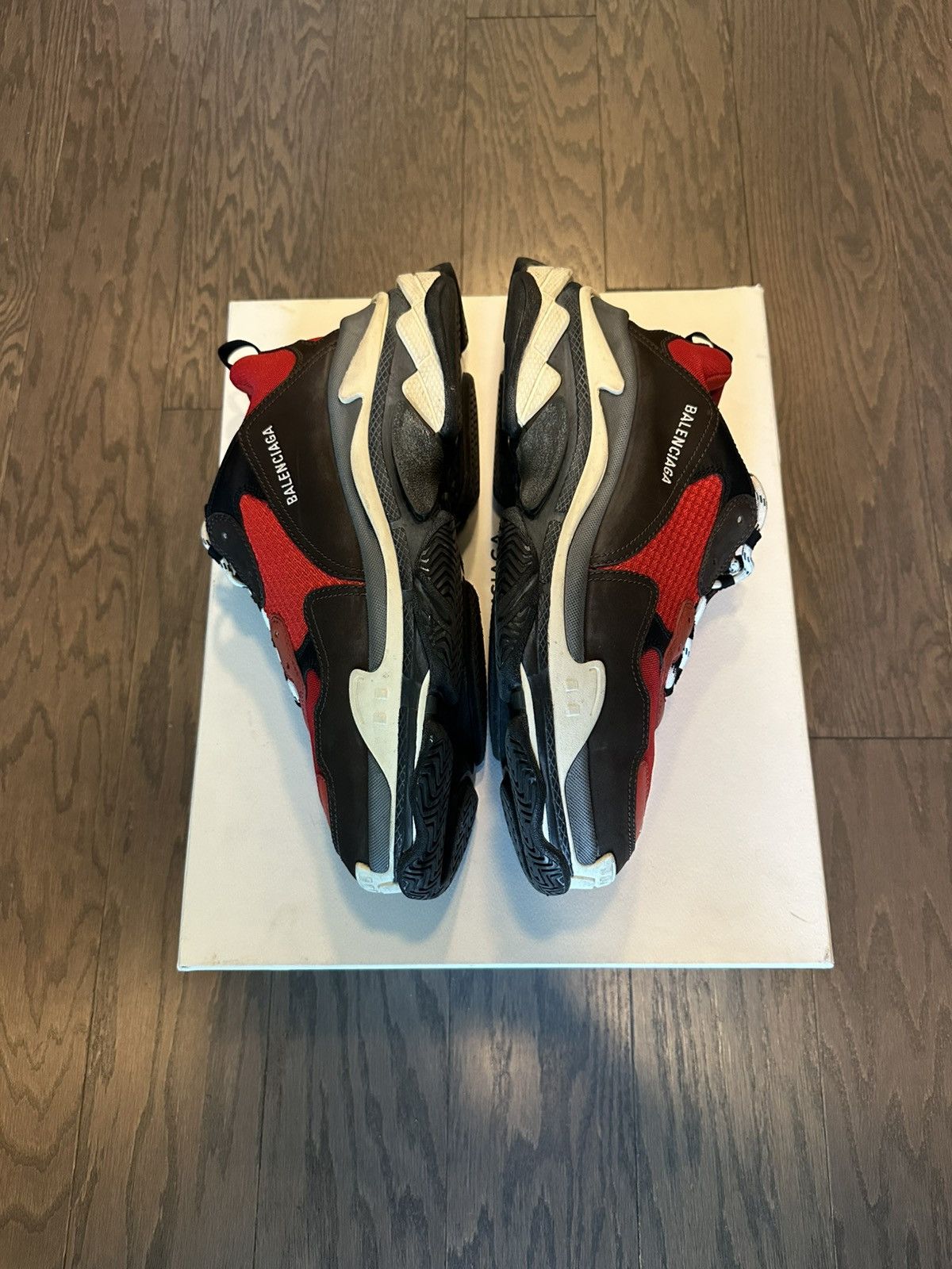 Balenciaga Balenciaga Triple S (red and black) Size US 14 / EU 47 - 4 Thumbnail