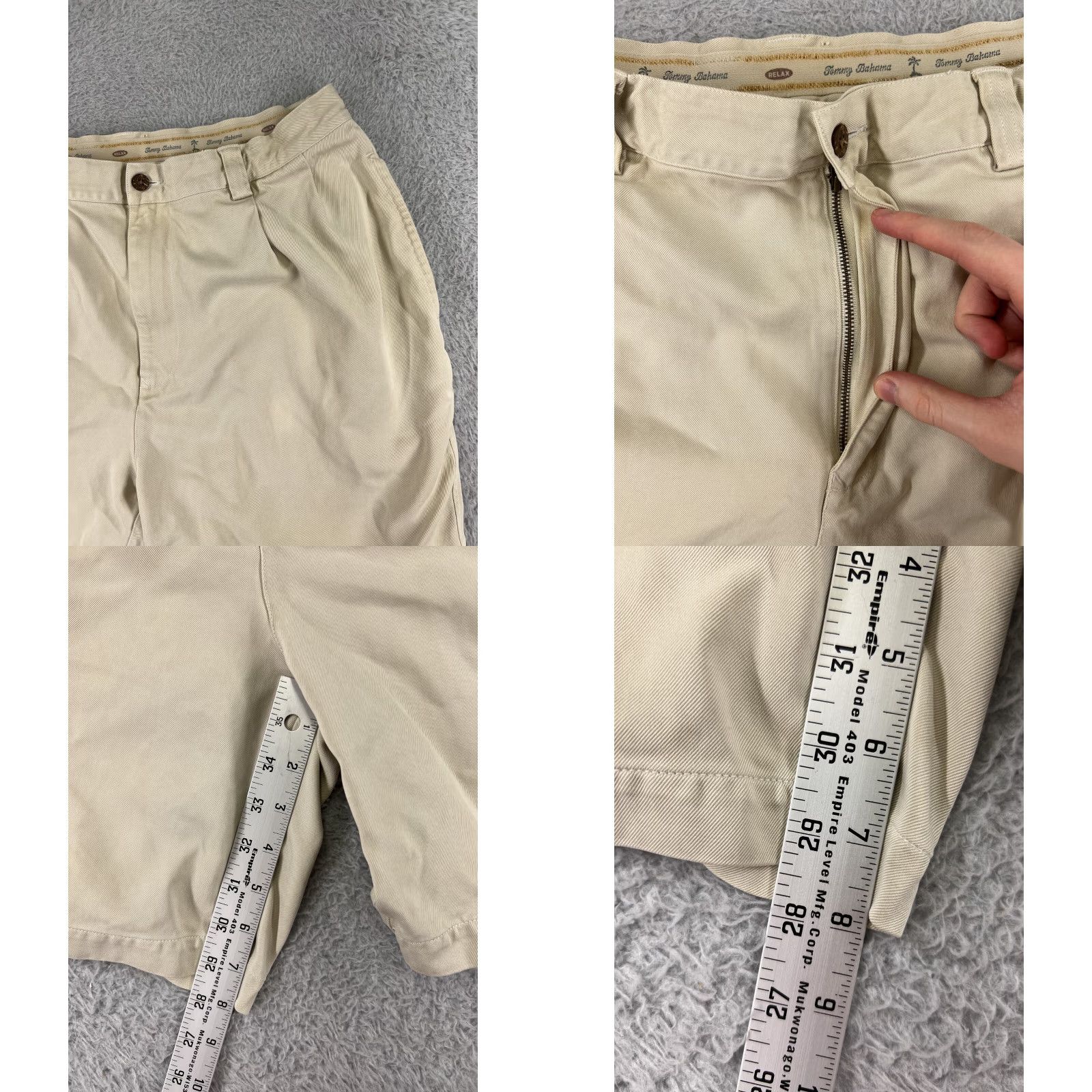 Tommy Bahama Tommy Bahama Shorts Mens 36 Beige Silk Pleated Front Bermuda 100% Silk Quick Dry Pockets Beach Aloha Mens Size US 36 / EU 52 - 8 Thumbnail